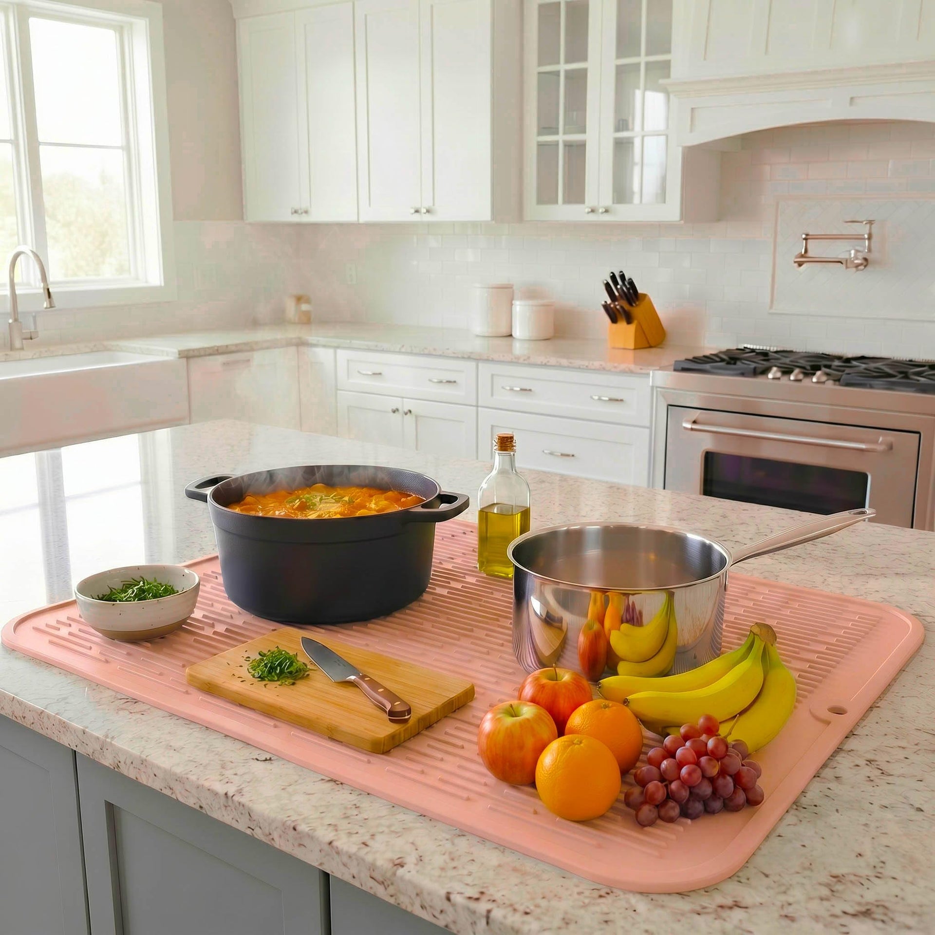 Silicone Dish Drying Mat for Multiple Usage