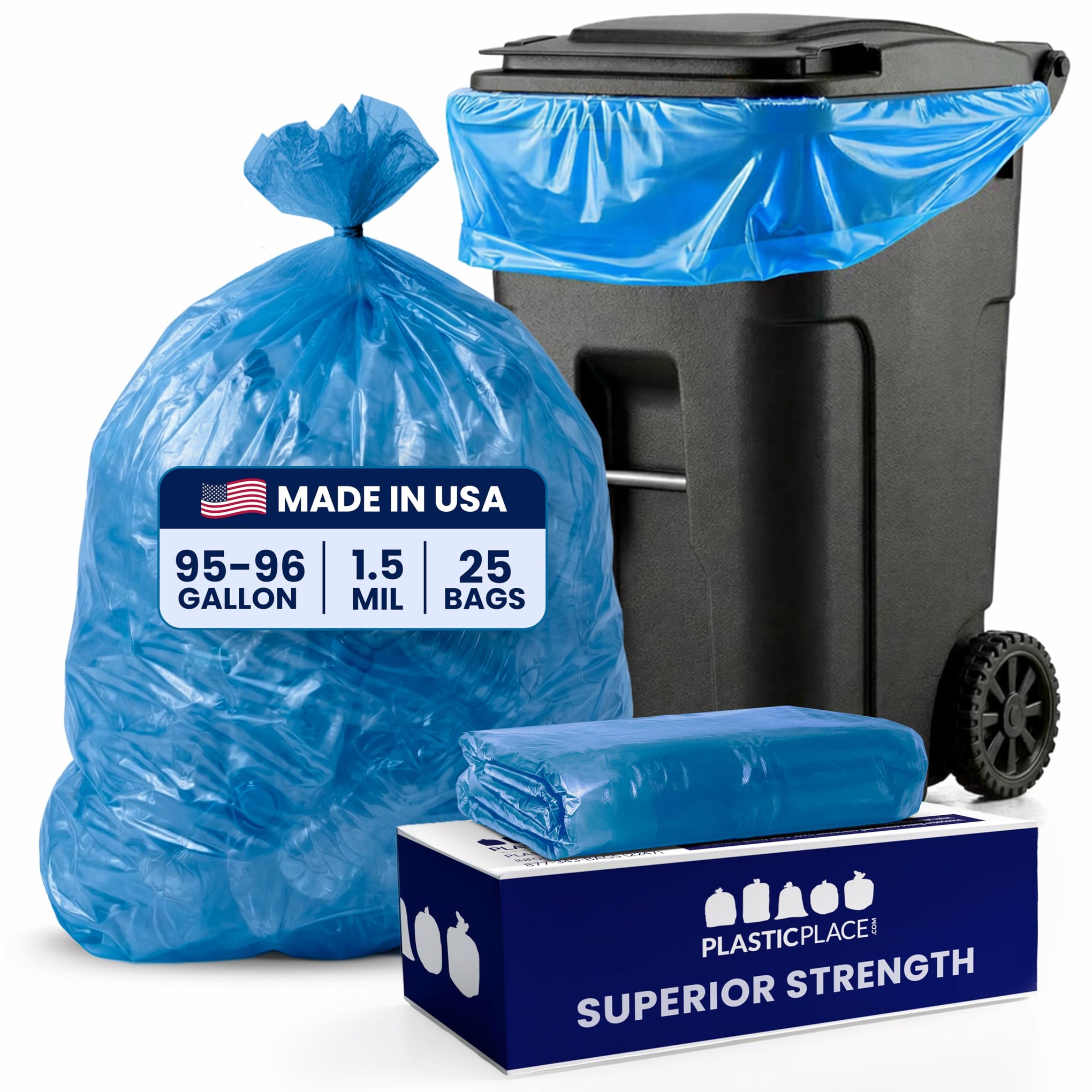 95 Gallon Recycling Trash Bags (25 Count)