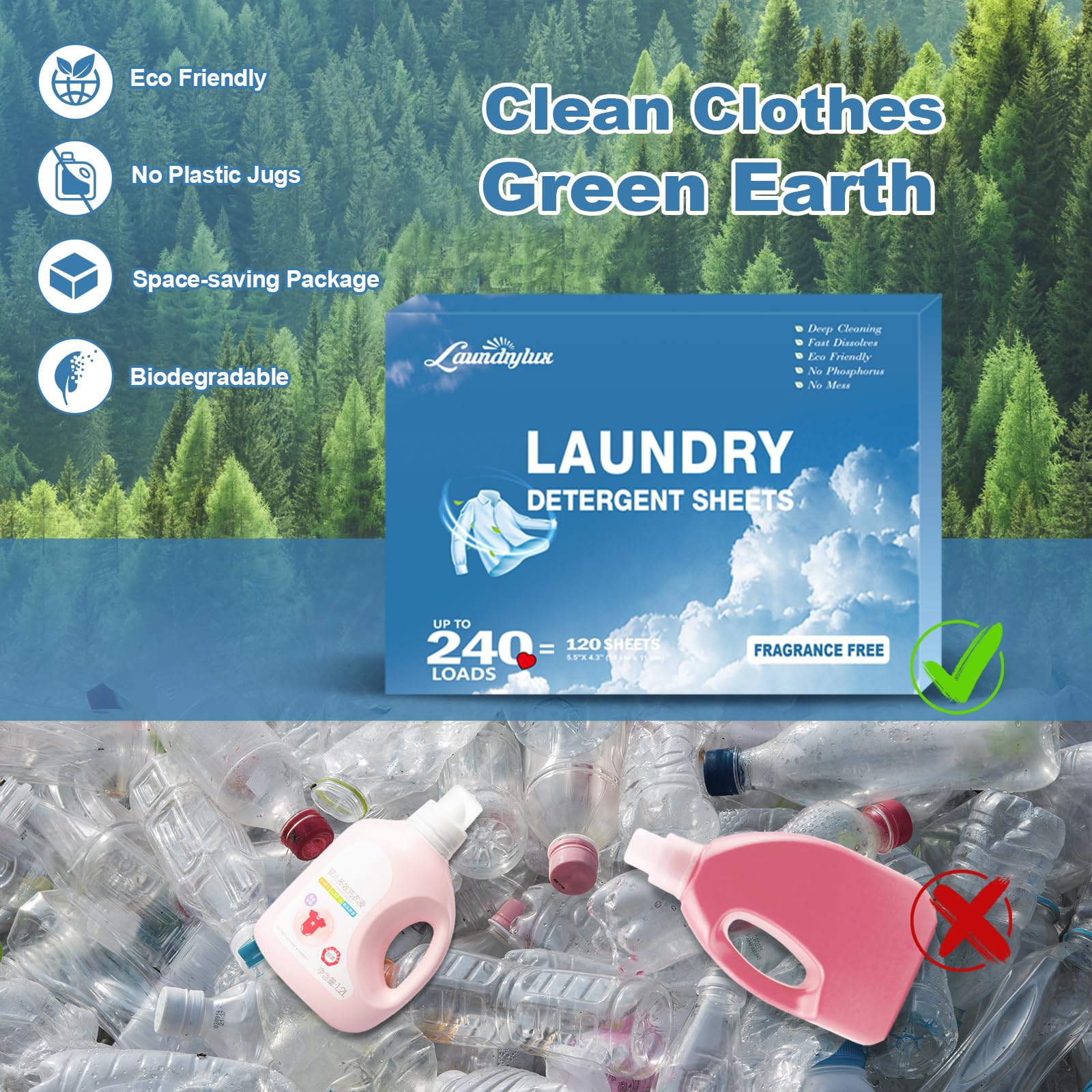 Laundry Detergent Sheet (120 Count)
