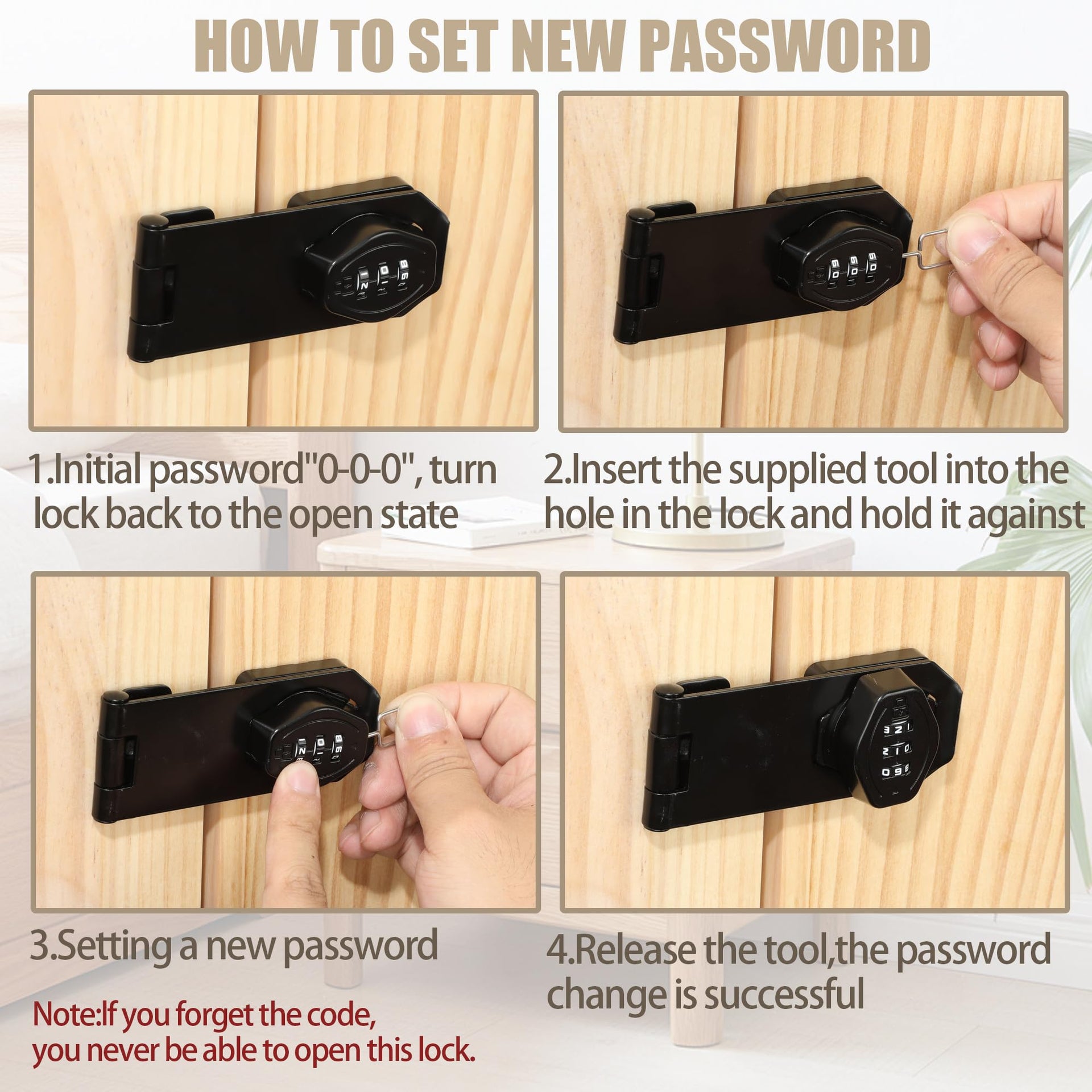 Password Rotary Hasp Locks
