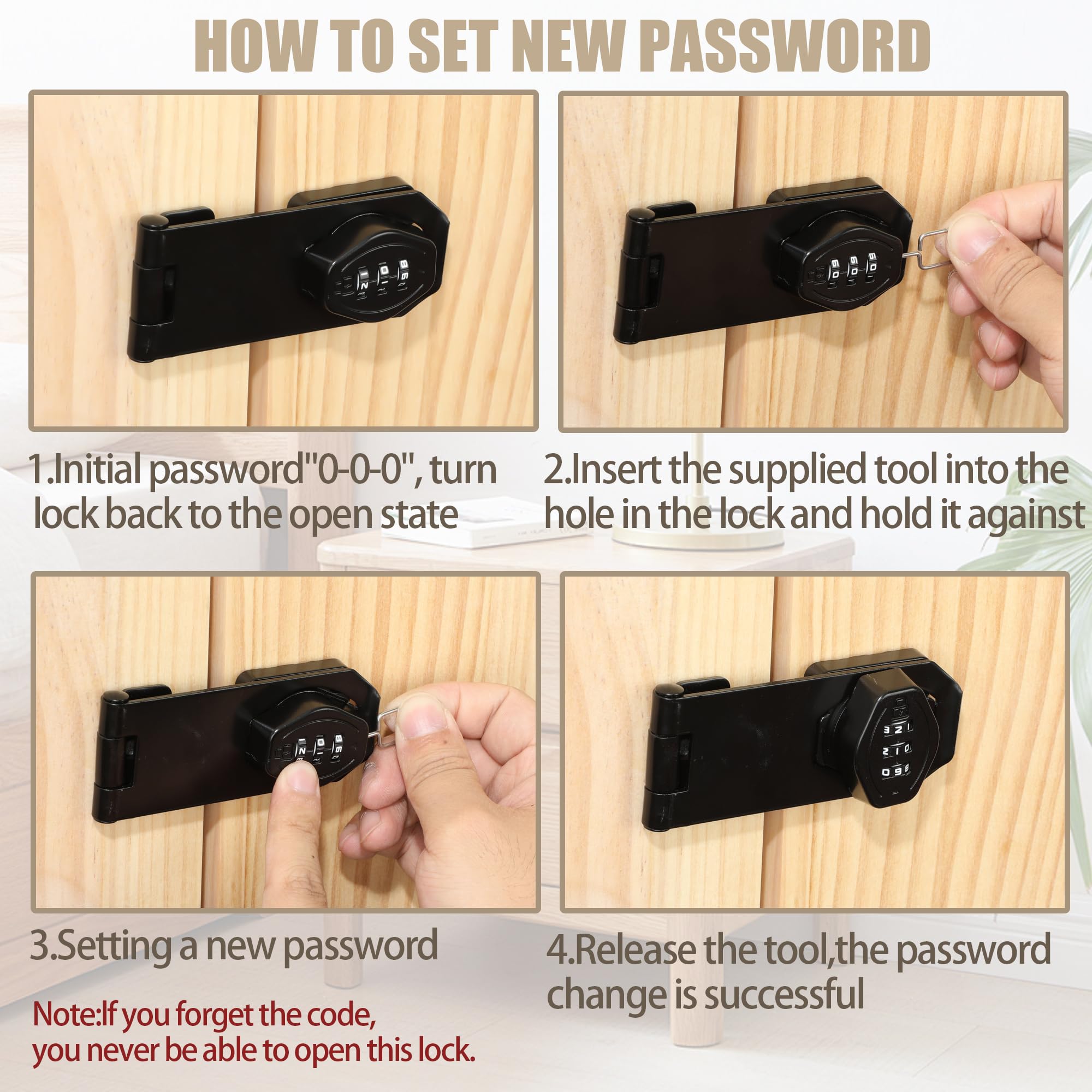 Password Rotary Hasp Locks