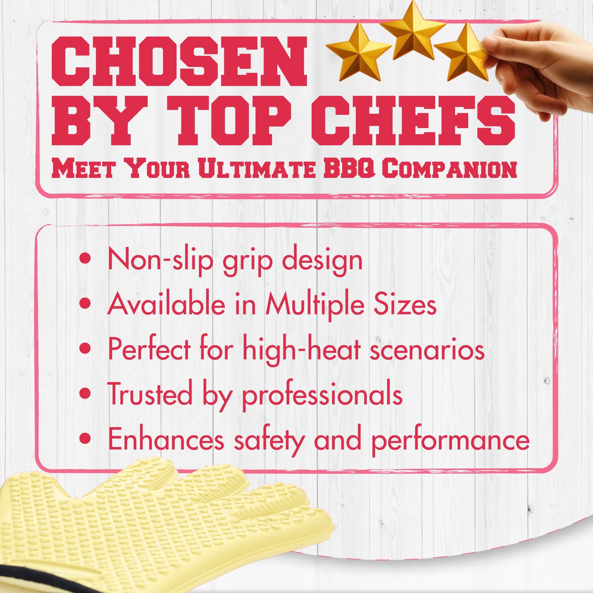 Silicone Smoker BBQ Gloves (2 Count)