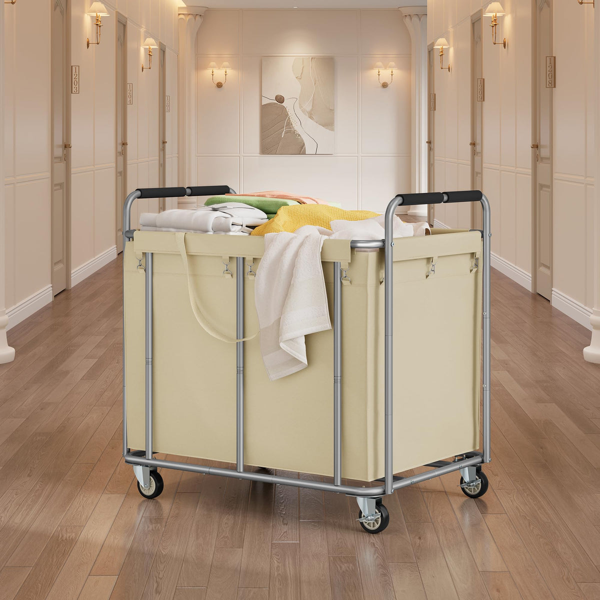 Large Laundry Cart with Wheels 450L