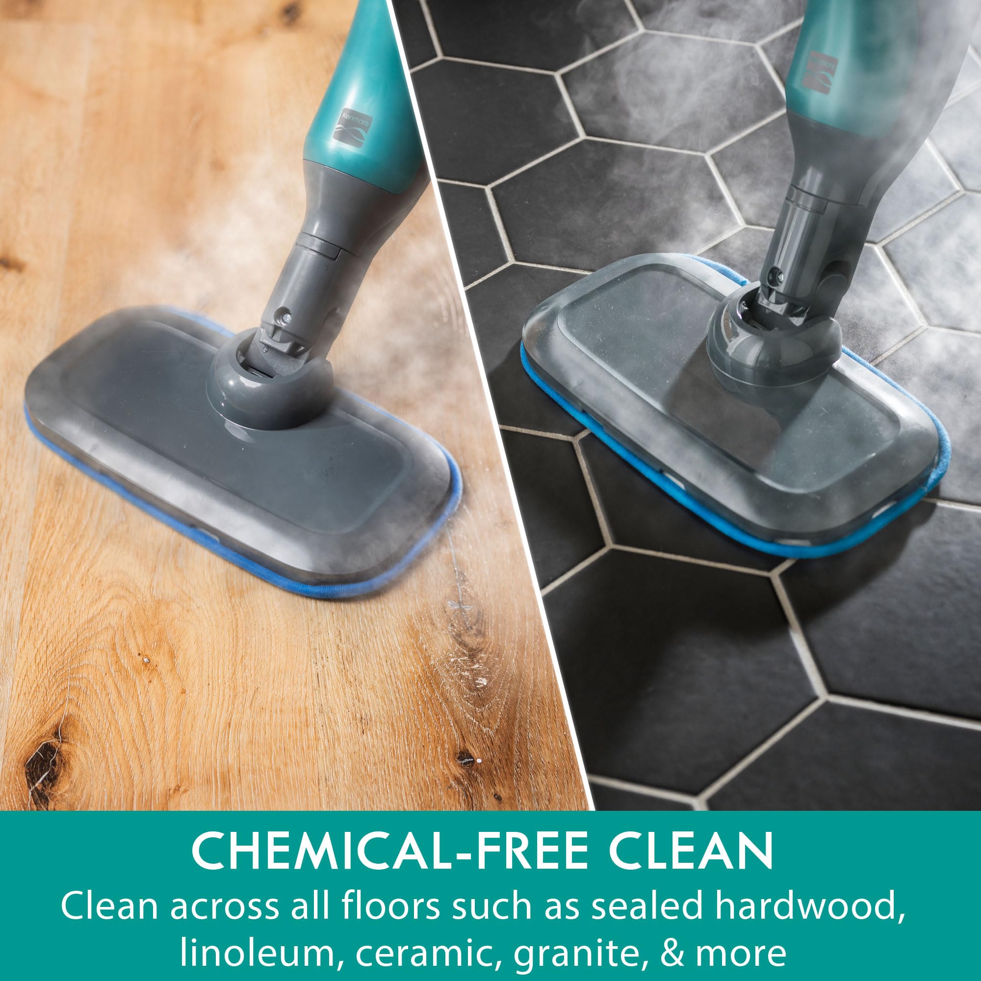 2-in-1 Steam Mop Hard Floor Cleaner