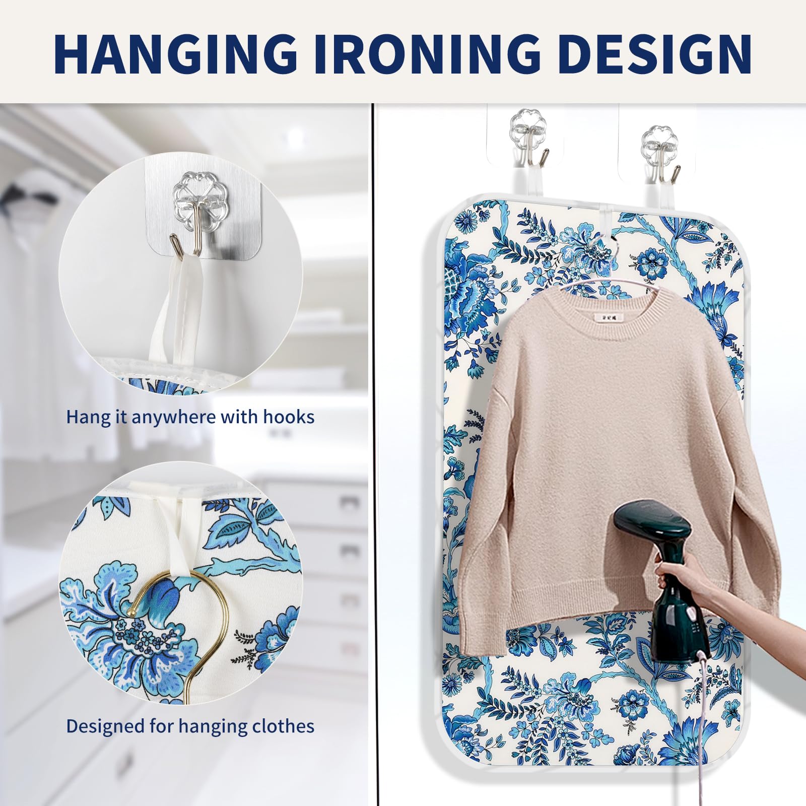 Ironing Mat Iron Anywhere Portable Ironing Pad with 3mm Padding for Steam Pressing on Tabletop or Bed