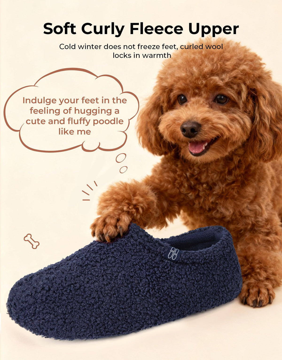 Women's Fuzzy Curly Fur Loafer Slippers