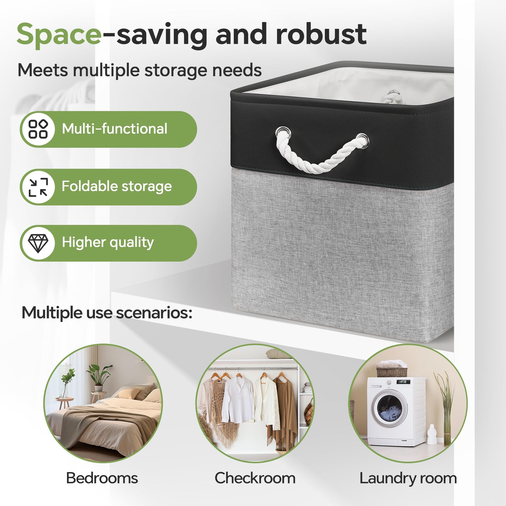 13x13x13 Inch Storage Cube Bins Foldable Organizer Baskets 6 Pack (6 Count)
