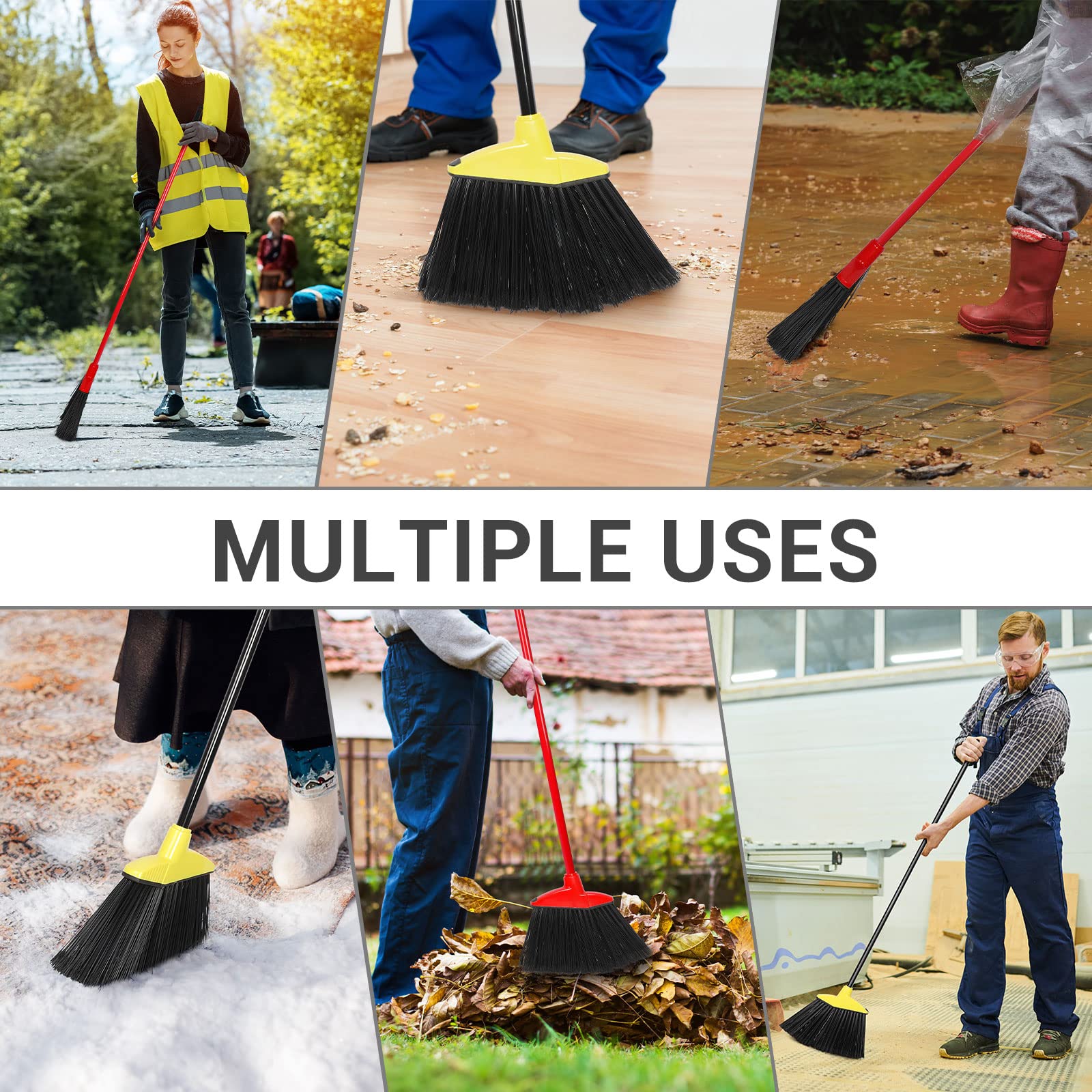 20 Pcs Heavy Duty Broom Commercial Outdoor Indoor (20 Count)