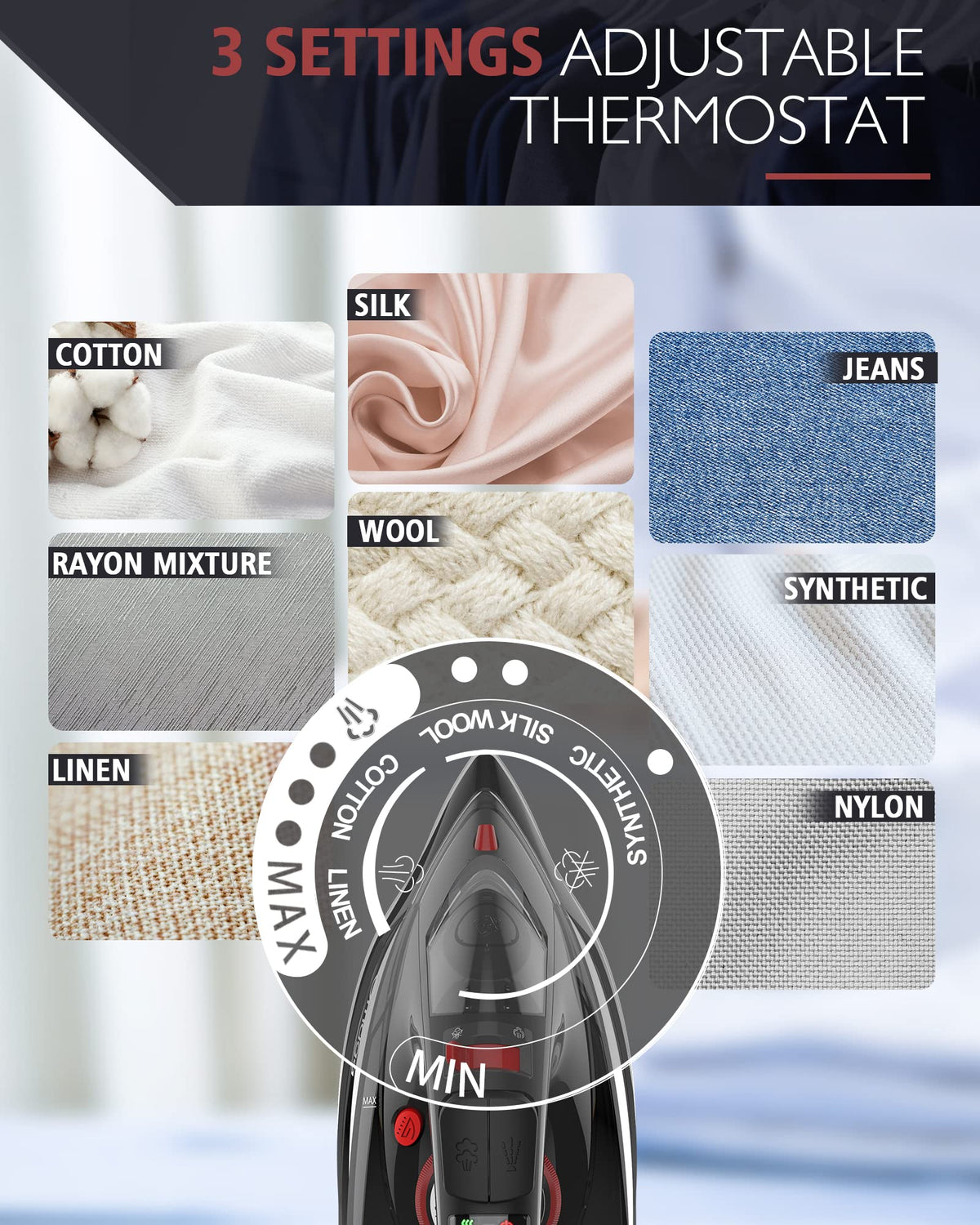 Cordless Steam Iron for Clothes