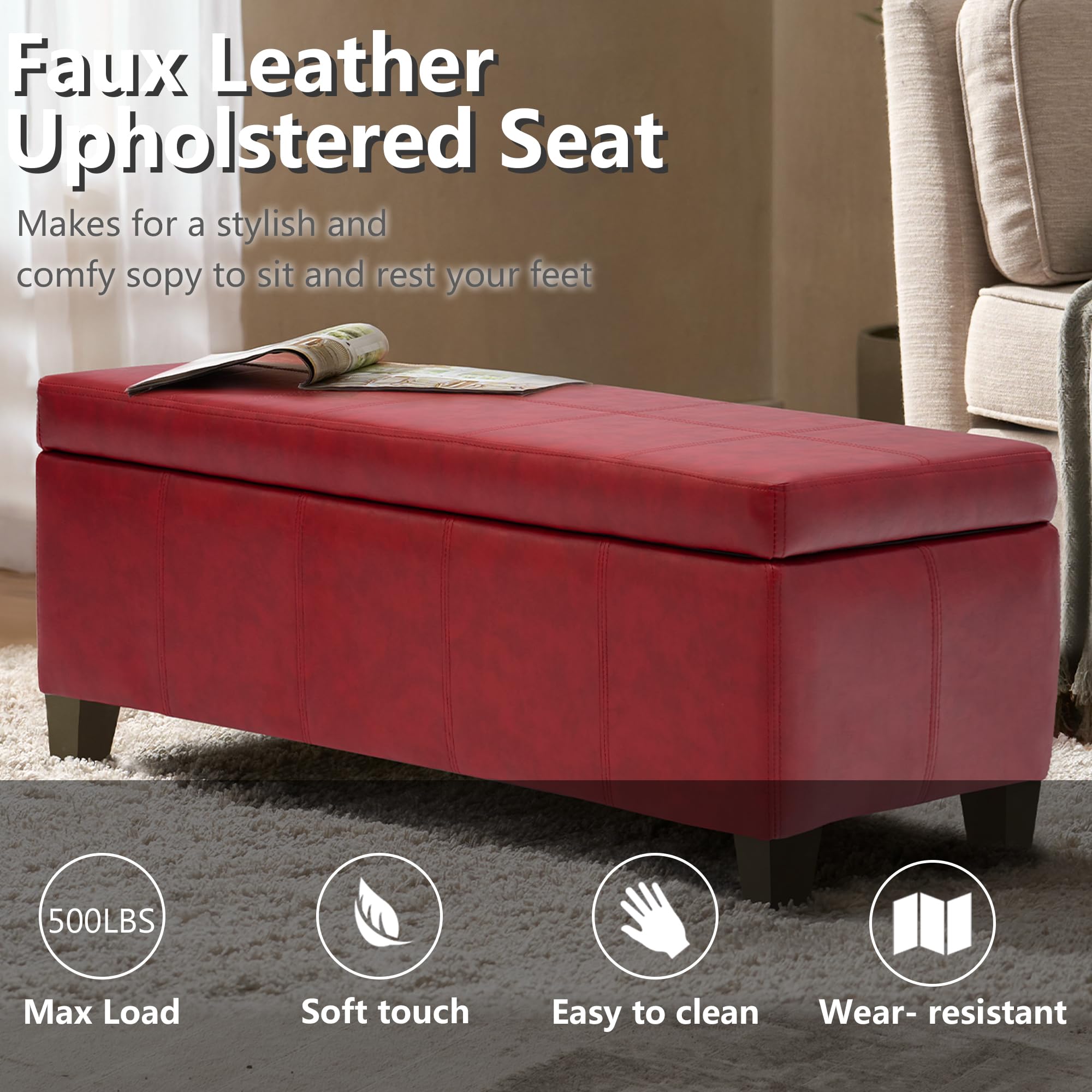 51 Inch Storage Ottoman