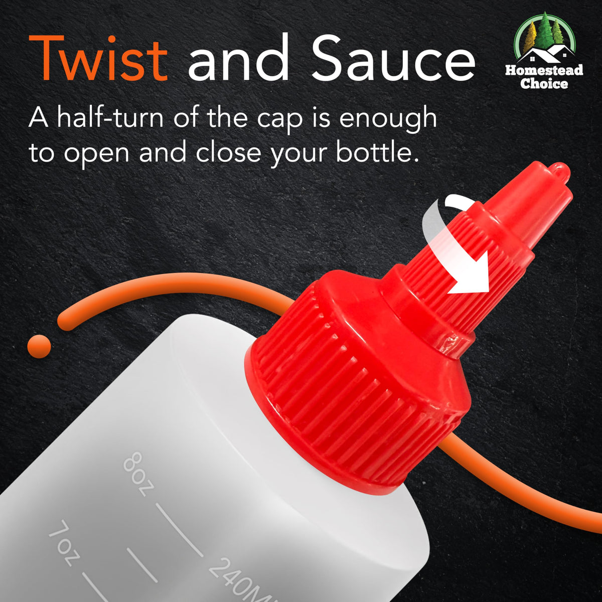 6 pack Plastic Squeeze Bottles for Sauces (6 Count)