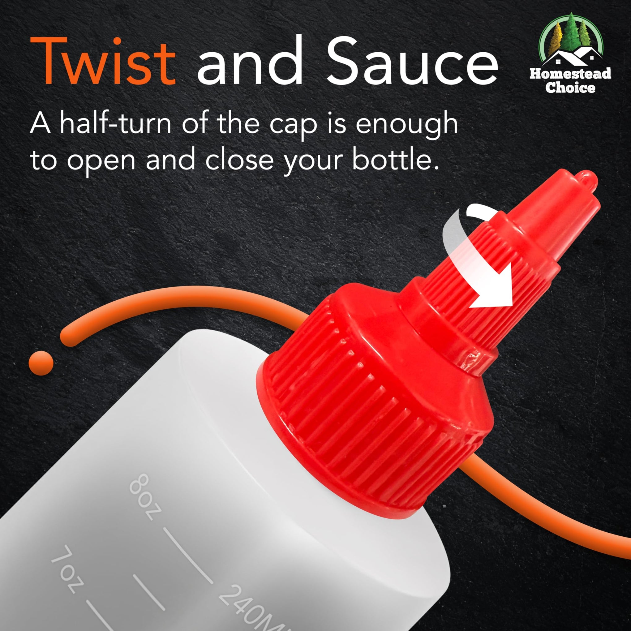 6 pack Plastic Squeeze Bottles for Sauces (6 Count)