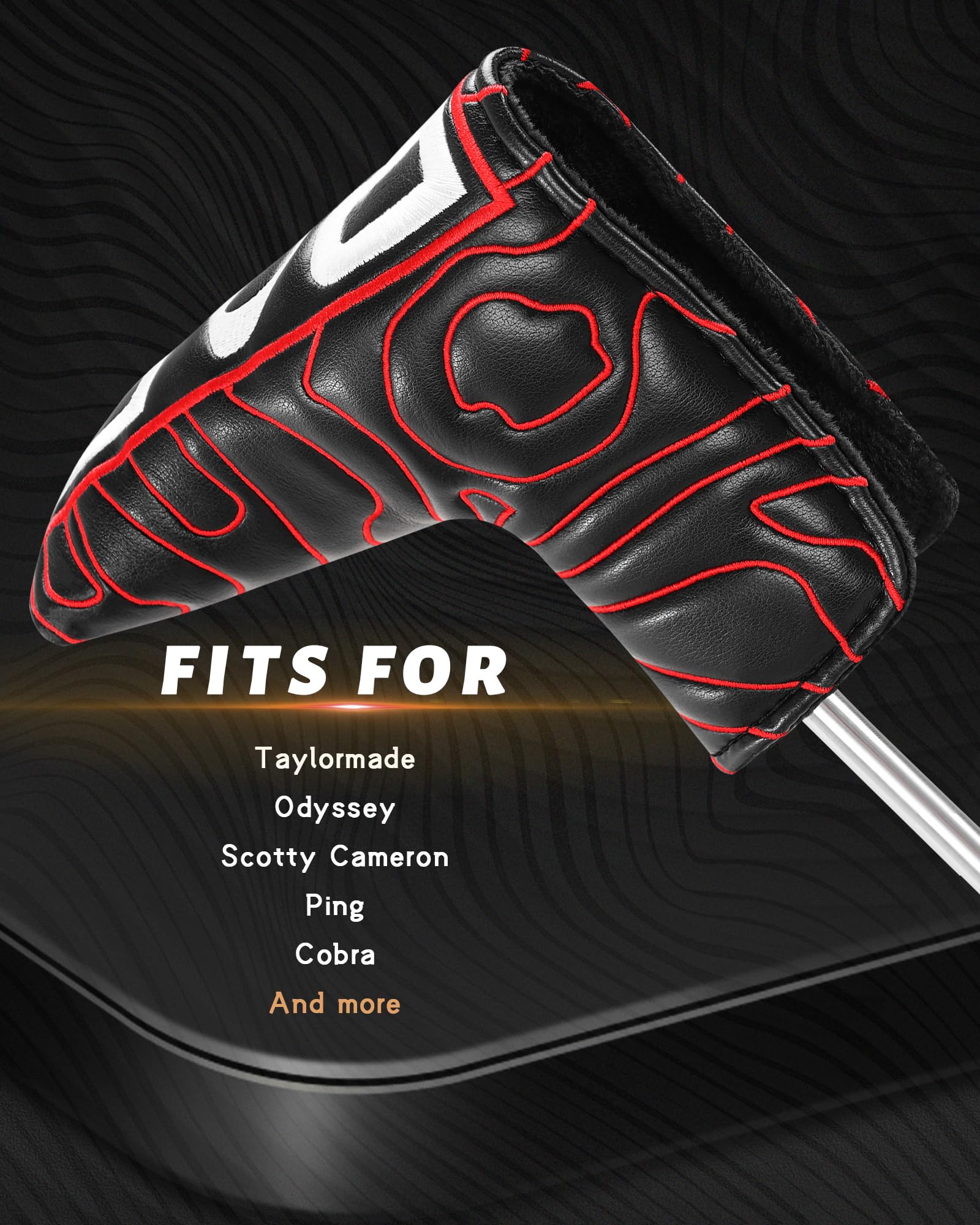 Golf Blade Putter Cover Head Covers Club Protector Magnetic Bar Closure USA Pattern for Scotty Cameron Taylormade Odyssey