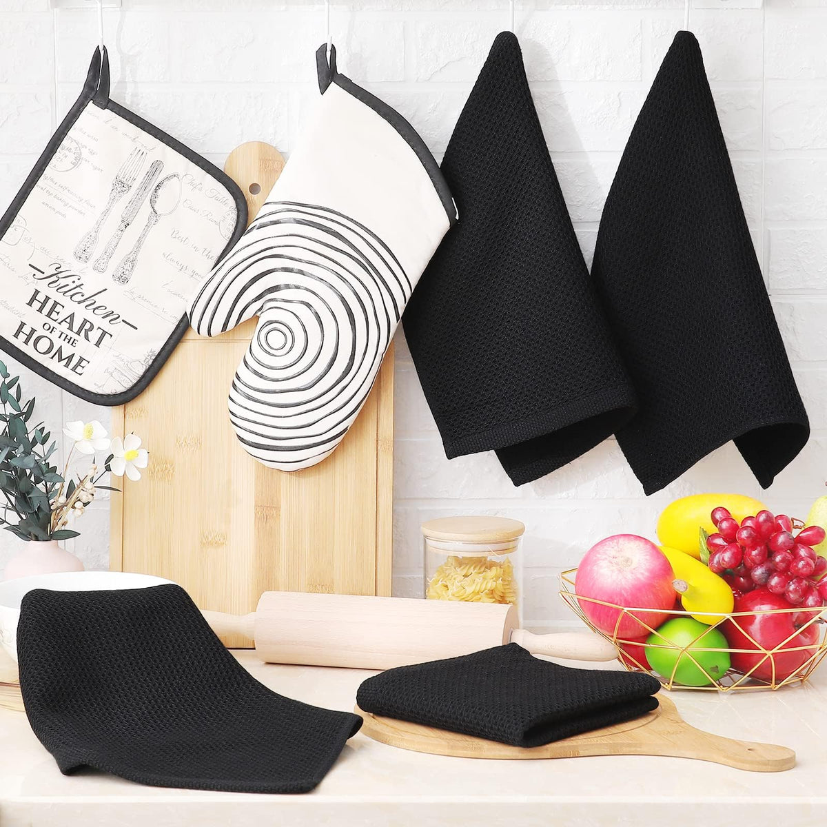 100% Cotton Waffle Weave Kitchen Dish Cloths 24 (24 Count)