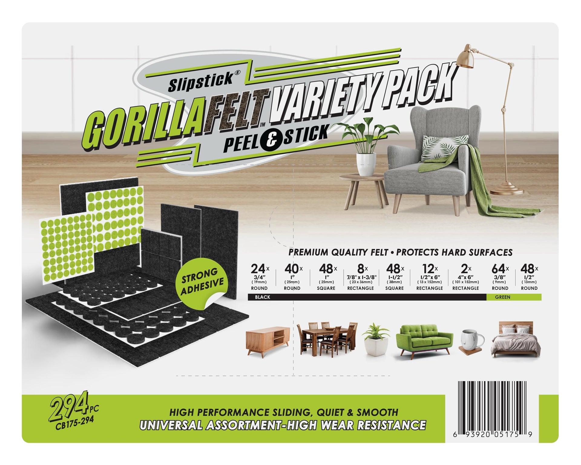 Gorilla Felt Furniture Pads (294 Count)