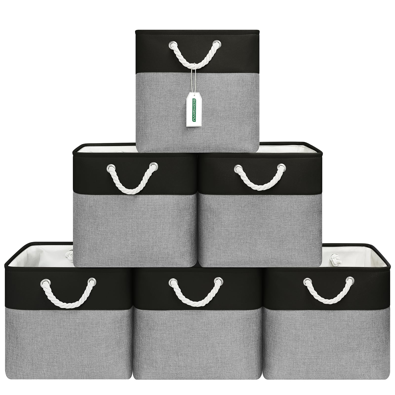 13x13x13 Inch Storage Cube Bins Foldable Organizer Baskets 6 Pack (6 Count)
