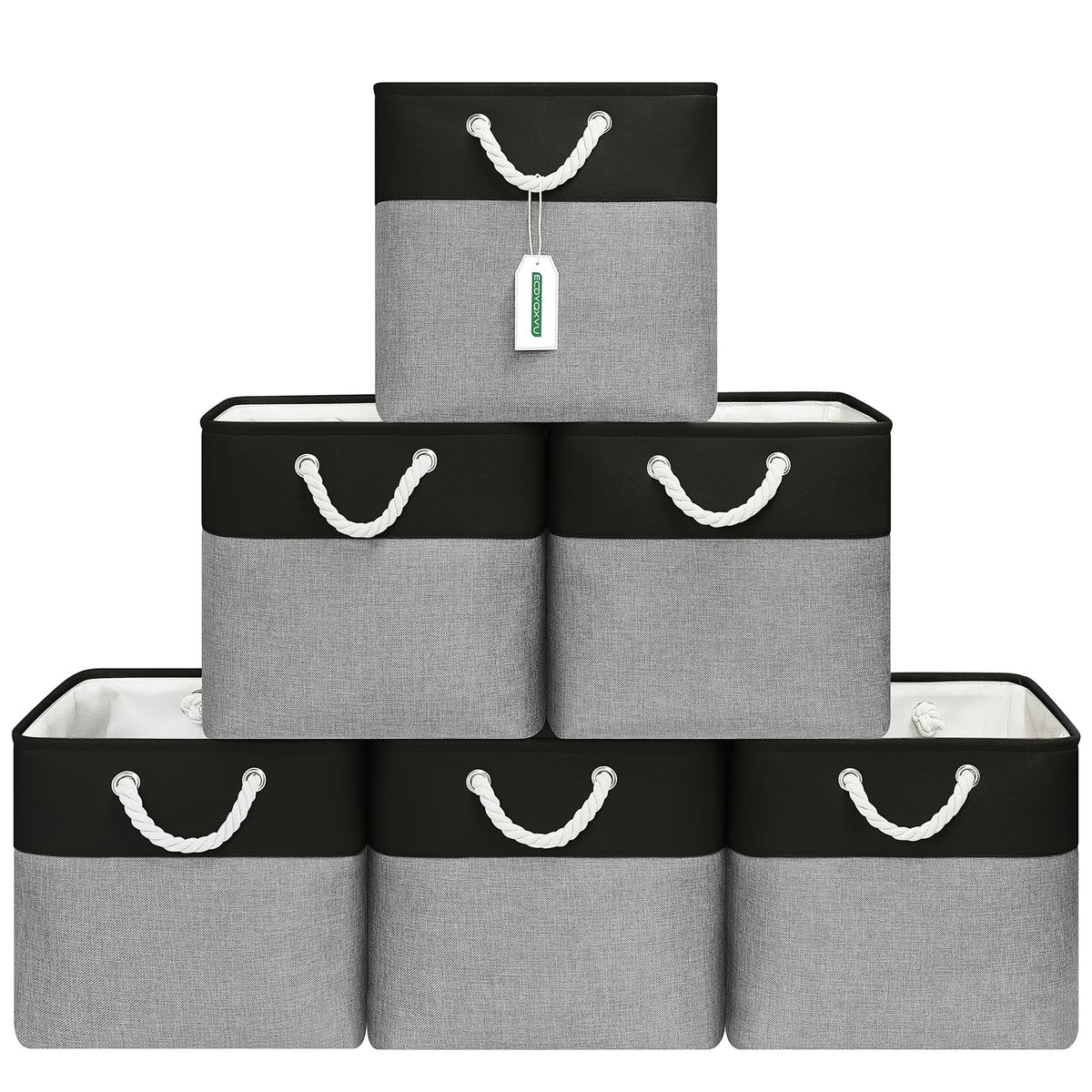 13x13x13 Inch Storage Cube Bins Foldable Organizer Baskets 6 Pack (6 Count)