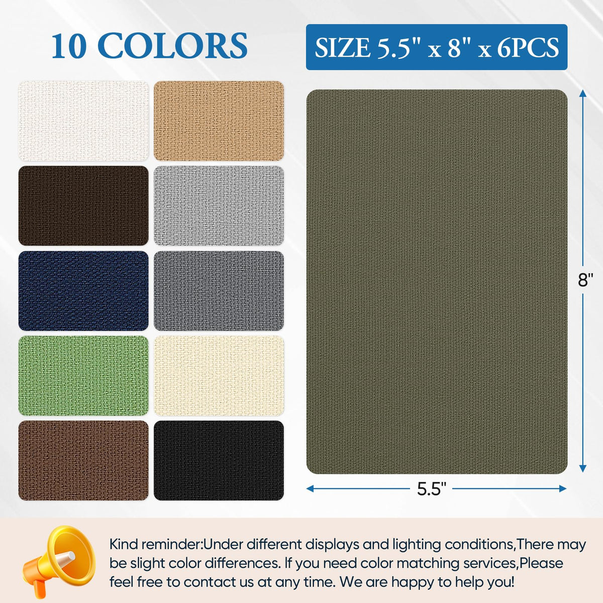 Canvas Repair Patch 5.5 x 8 Inches 6Pcs Self (6 Count)