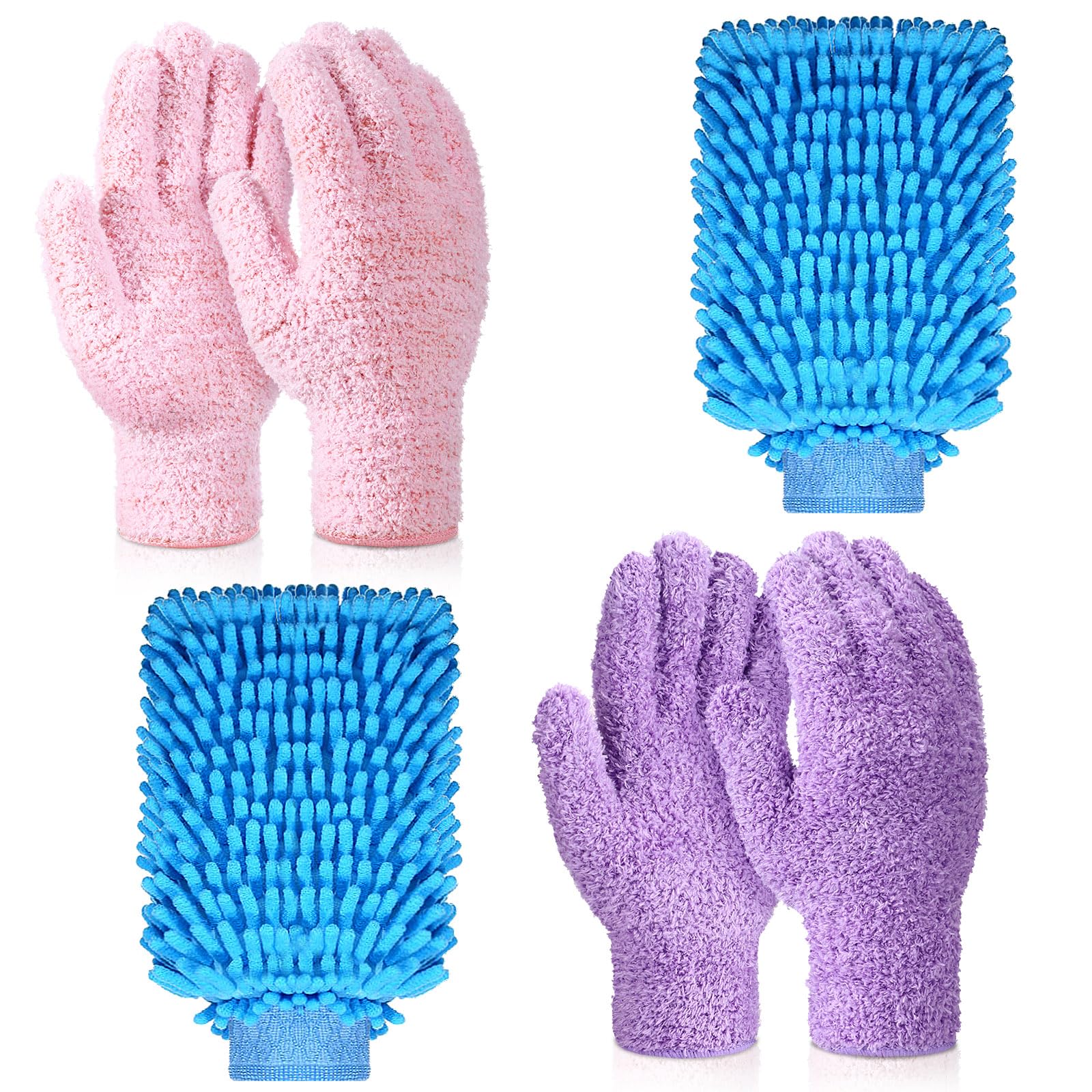 6 Pcs Micro Dusting Mitt Plant Cleaning