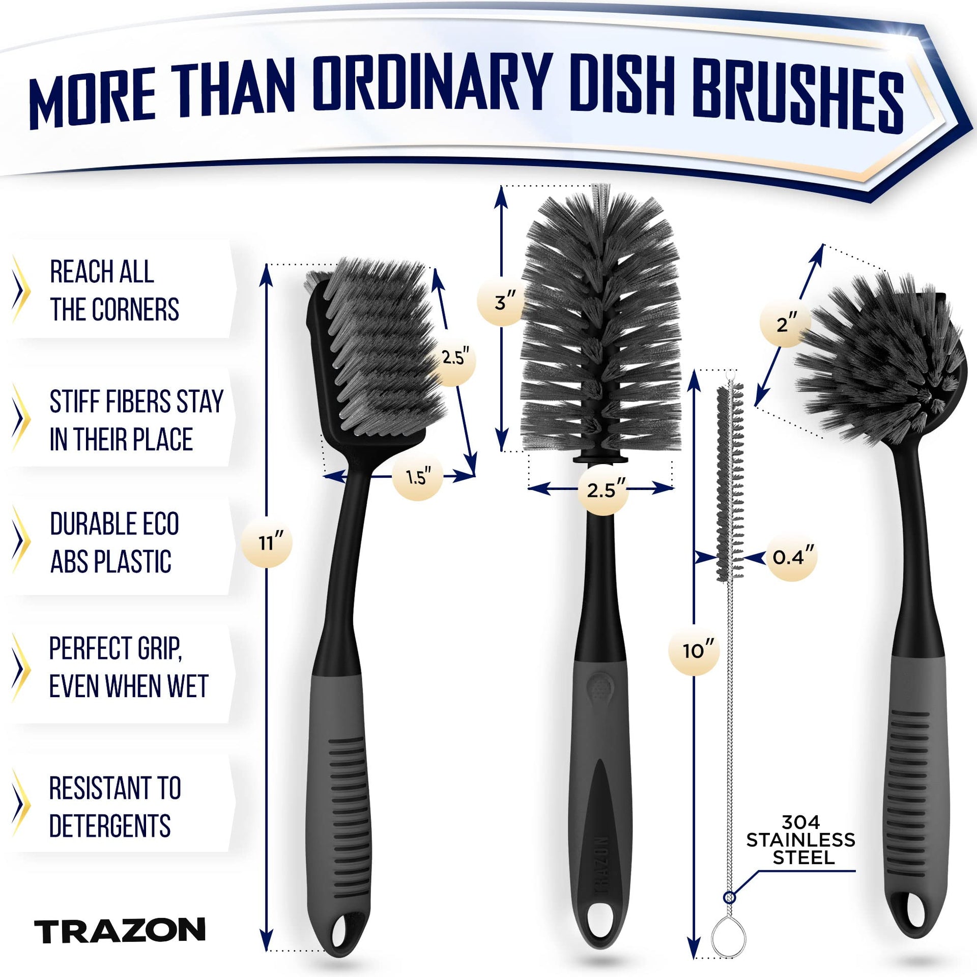 Dish Brush Set of 4 (4 Count)