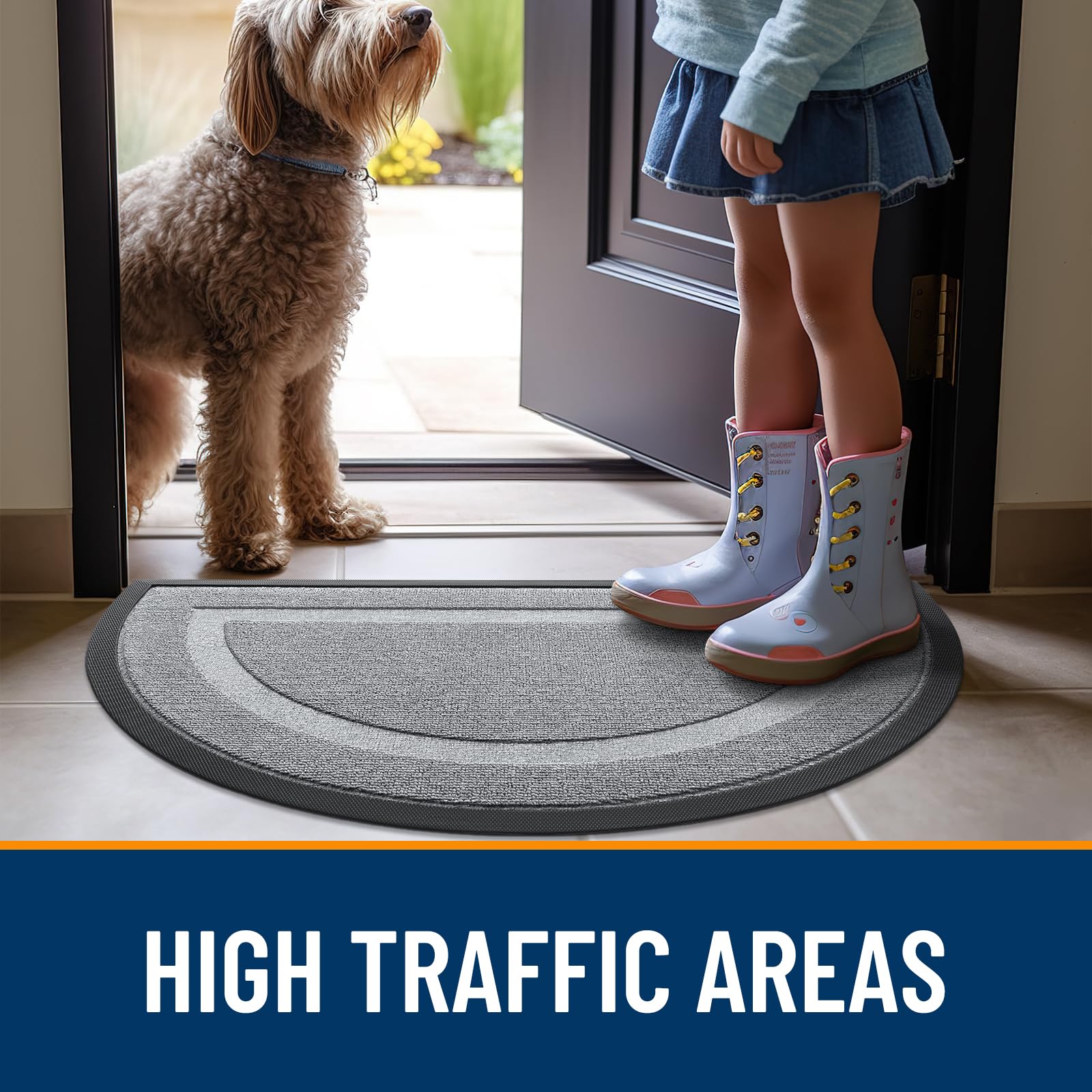 Half Circle Front Door Mat Outside 33x21 All
