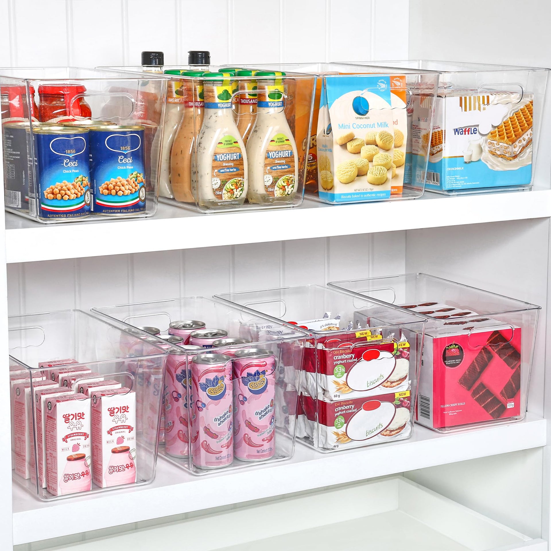 6 Pack Clear Storage Bins (6 Count)