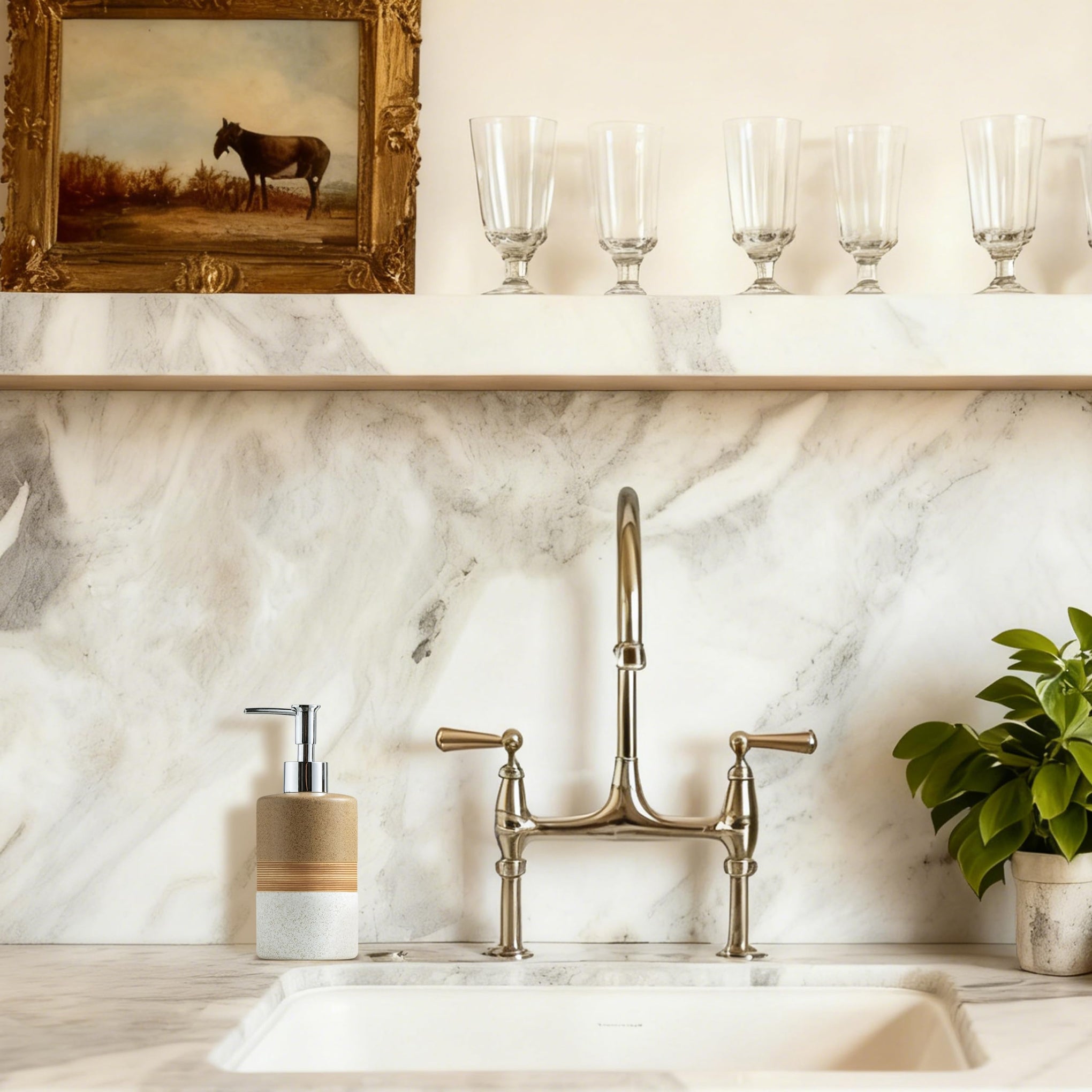 Ceramic Soap Dispenser Set for Hand Soap