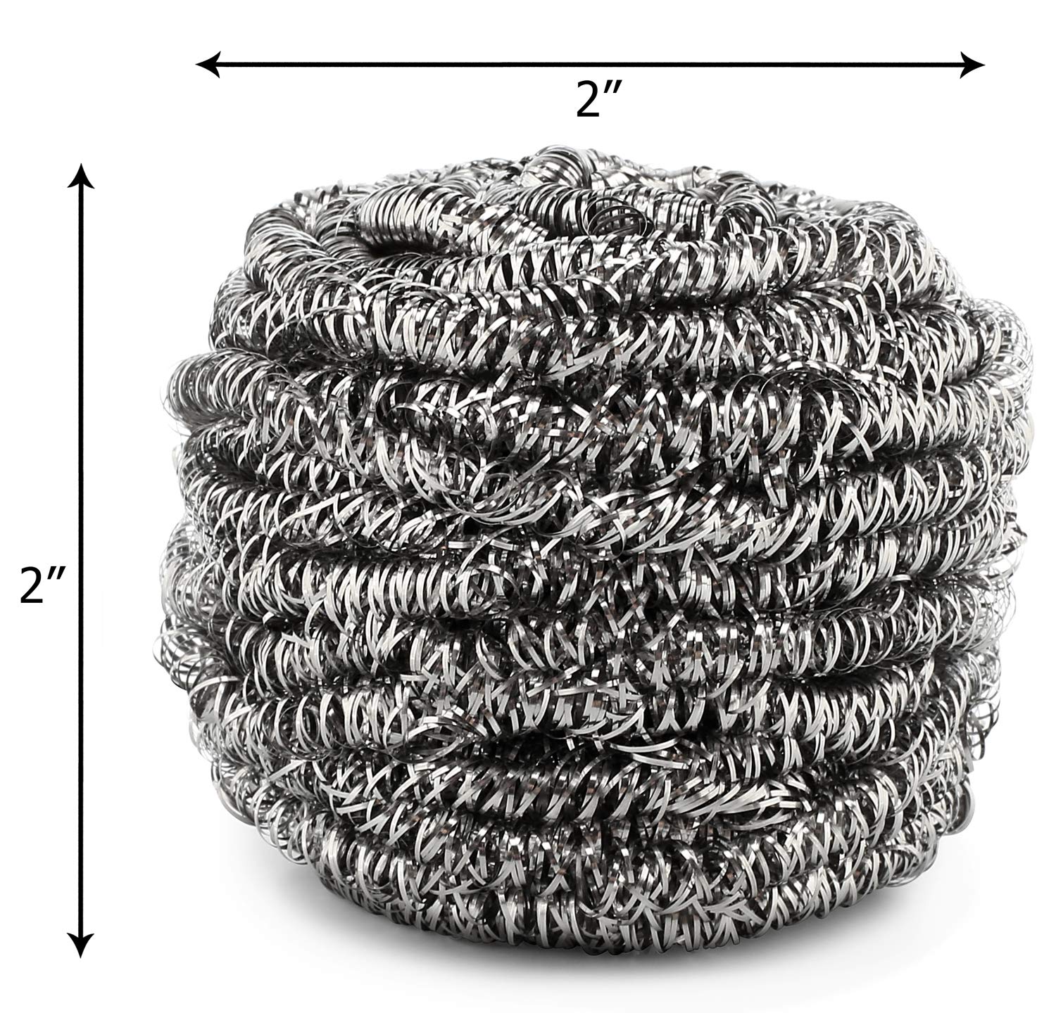 12 Pack Stainless Steel Scourers by Scrub It (12 Count)