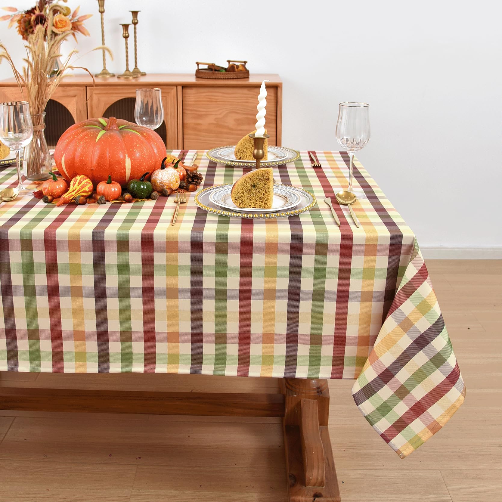Waterproof Checkered Tablecloth Fabric