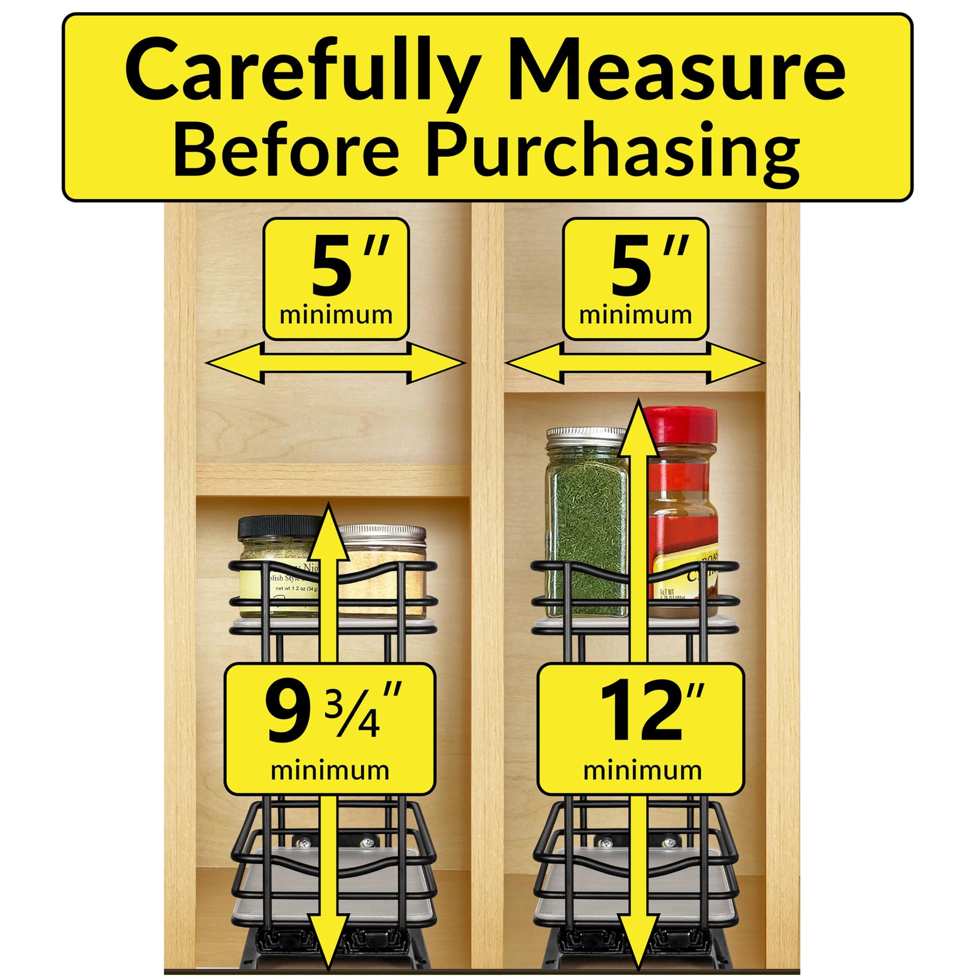 Pull Out Spice Organization for Cabinets