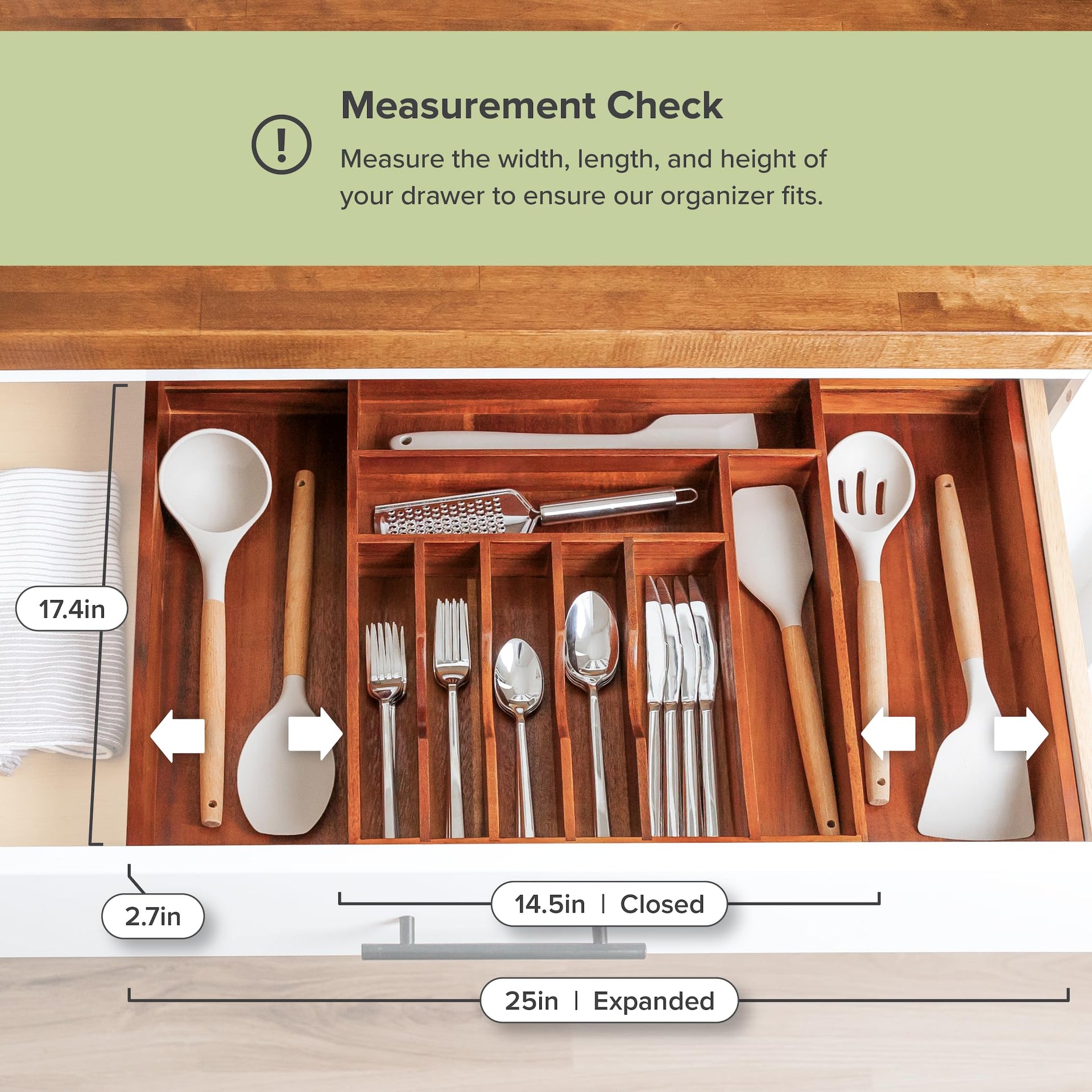 Silverware & Utensil Drawer Organizer