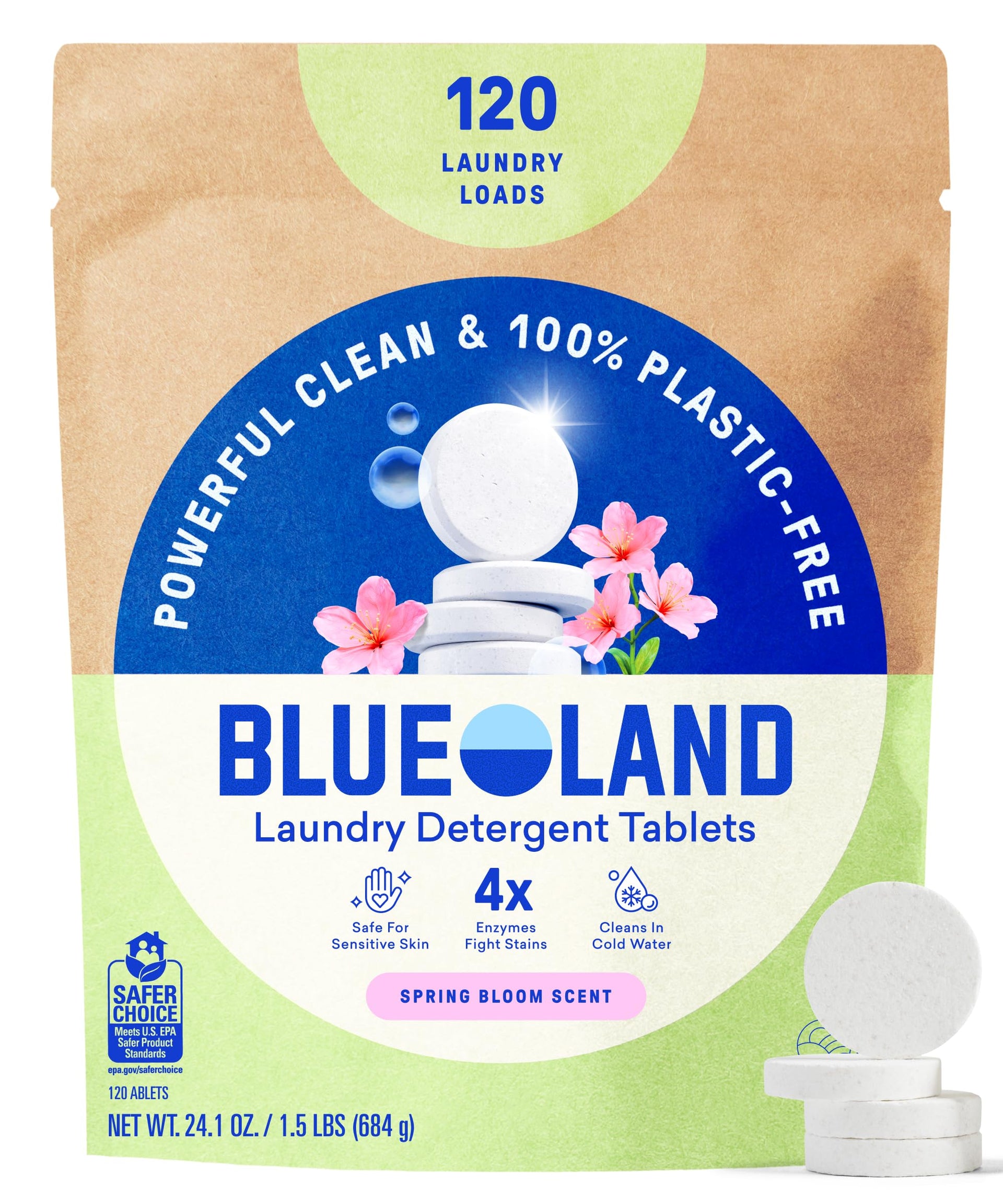 100% Plastic Free Laundry Detergent Tablets (120 Count) - ModHome Supplies