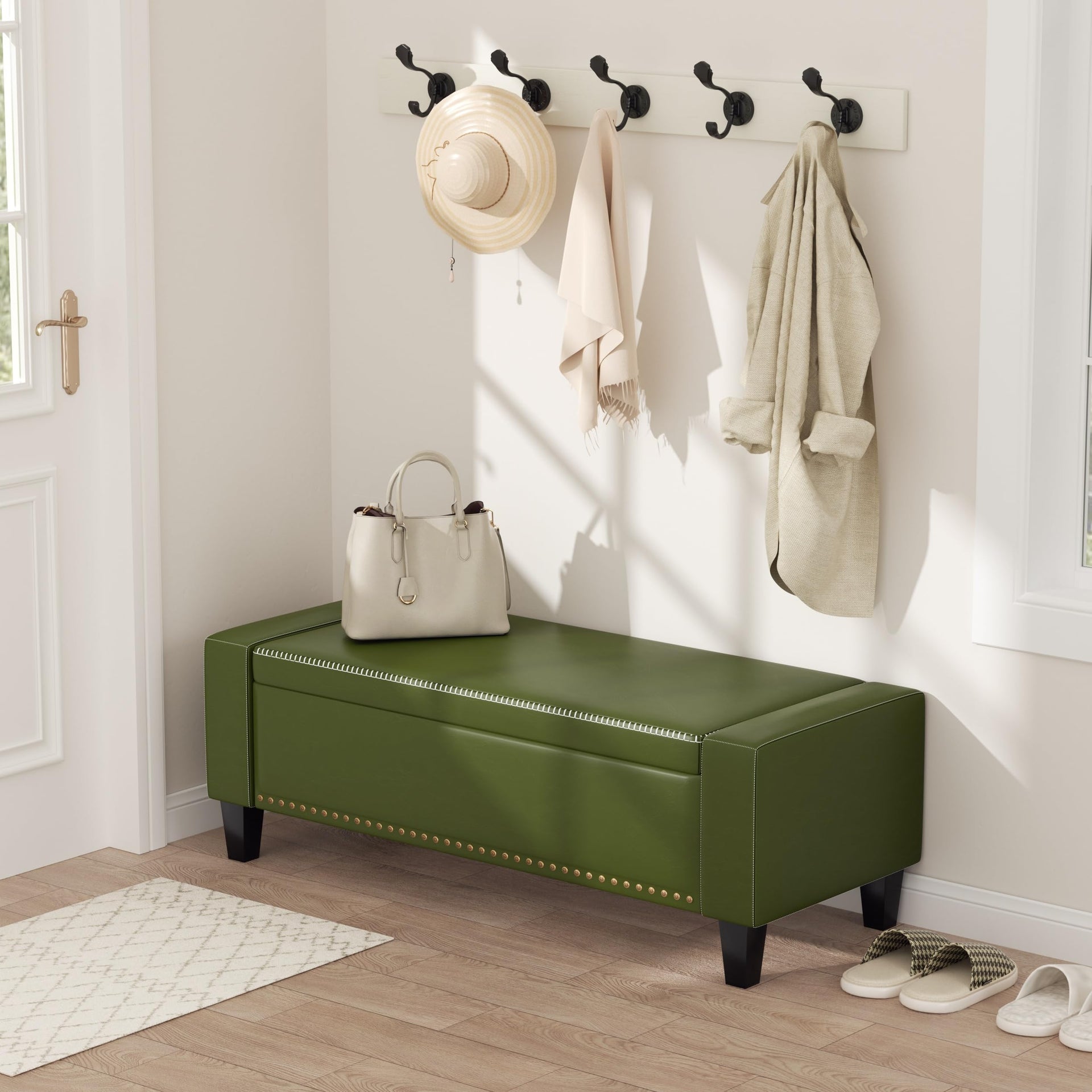 49''W Storage Ottoman Bench