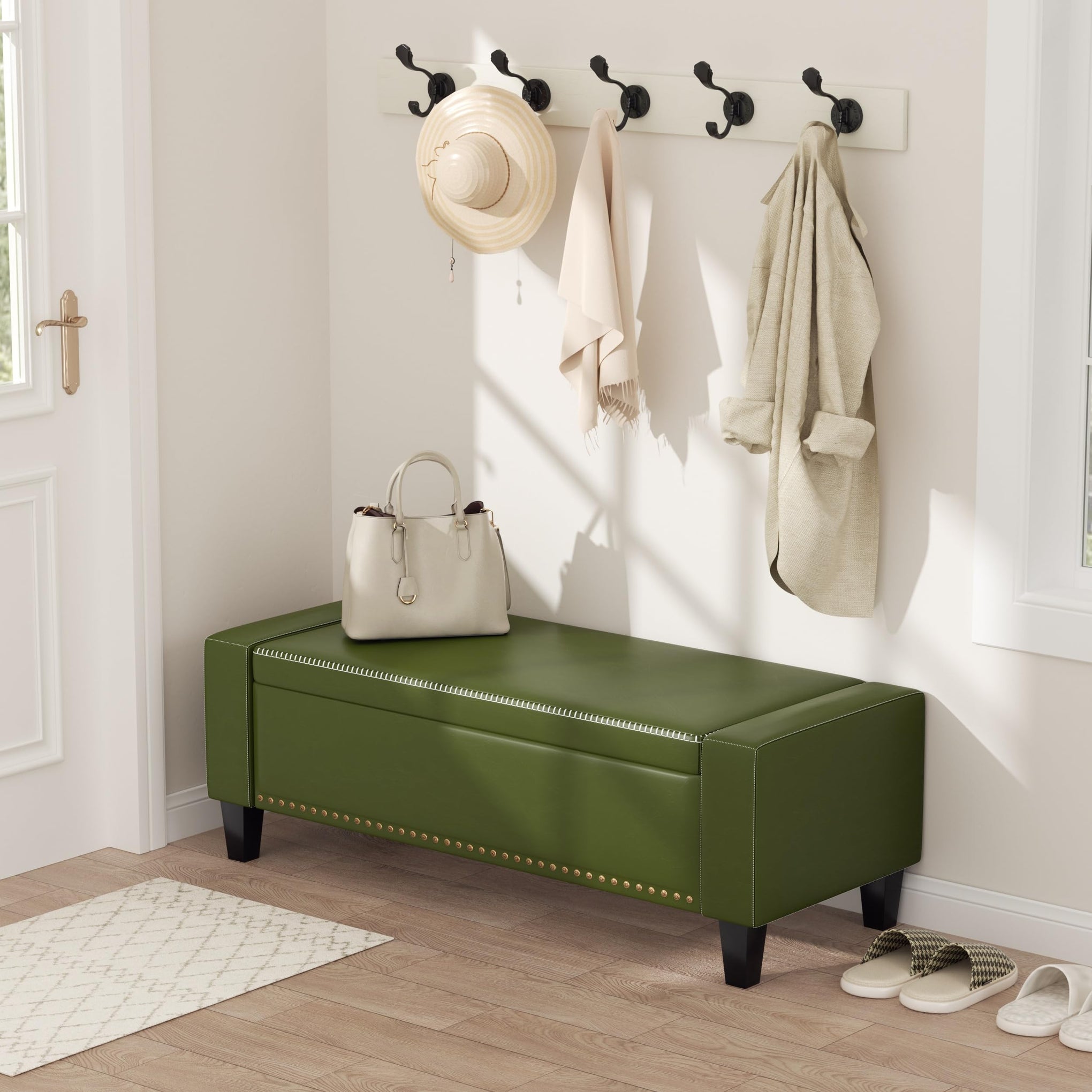 49''W Storage Ottoman Bench