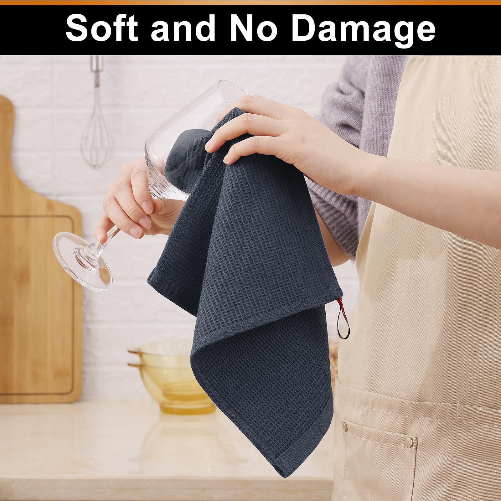 100% Cotton Waffle Weave Dish Cloths (12 Count)