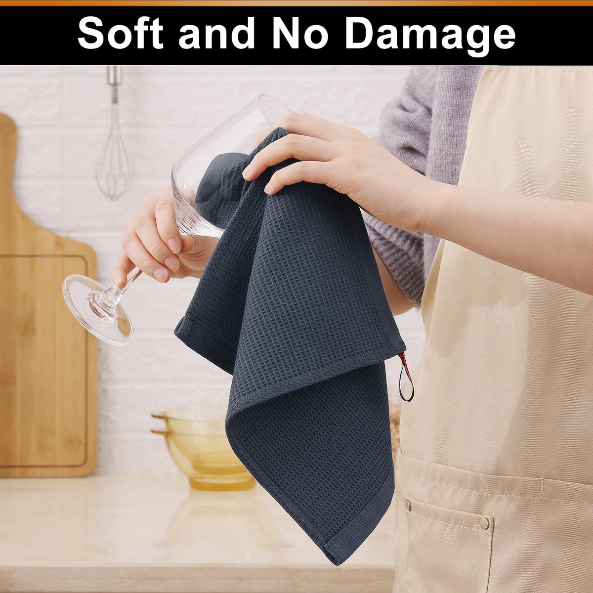 100% Cotton Waffle Weave Kitchen Towels (12 Count)
