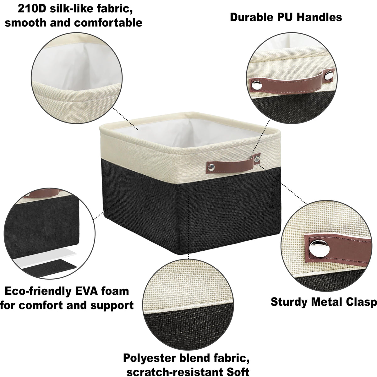 15" x 11" Large Fabric Storage Bin (3 Count)