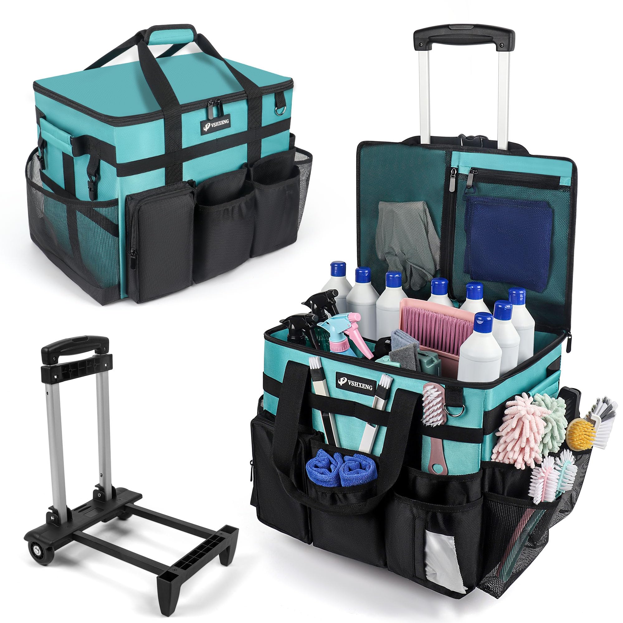 Rolling Cleaning Caddy Bag with Wheels