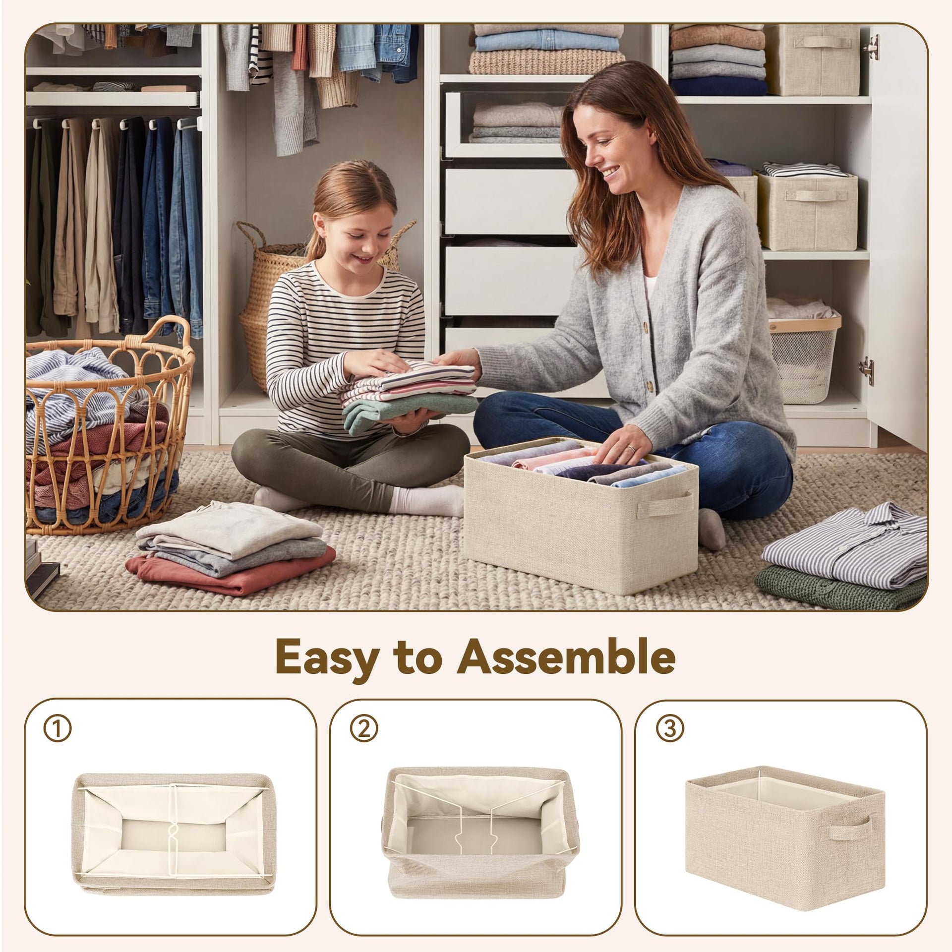 Storage Bins for Closet (2 Count)