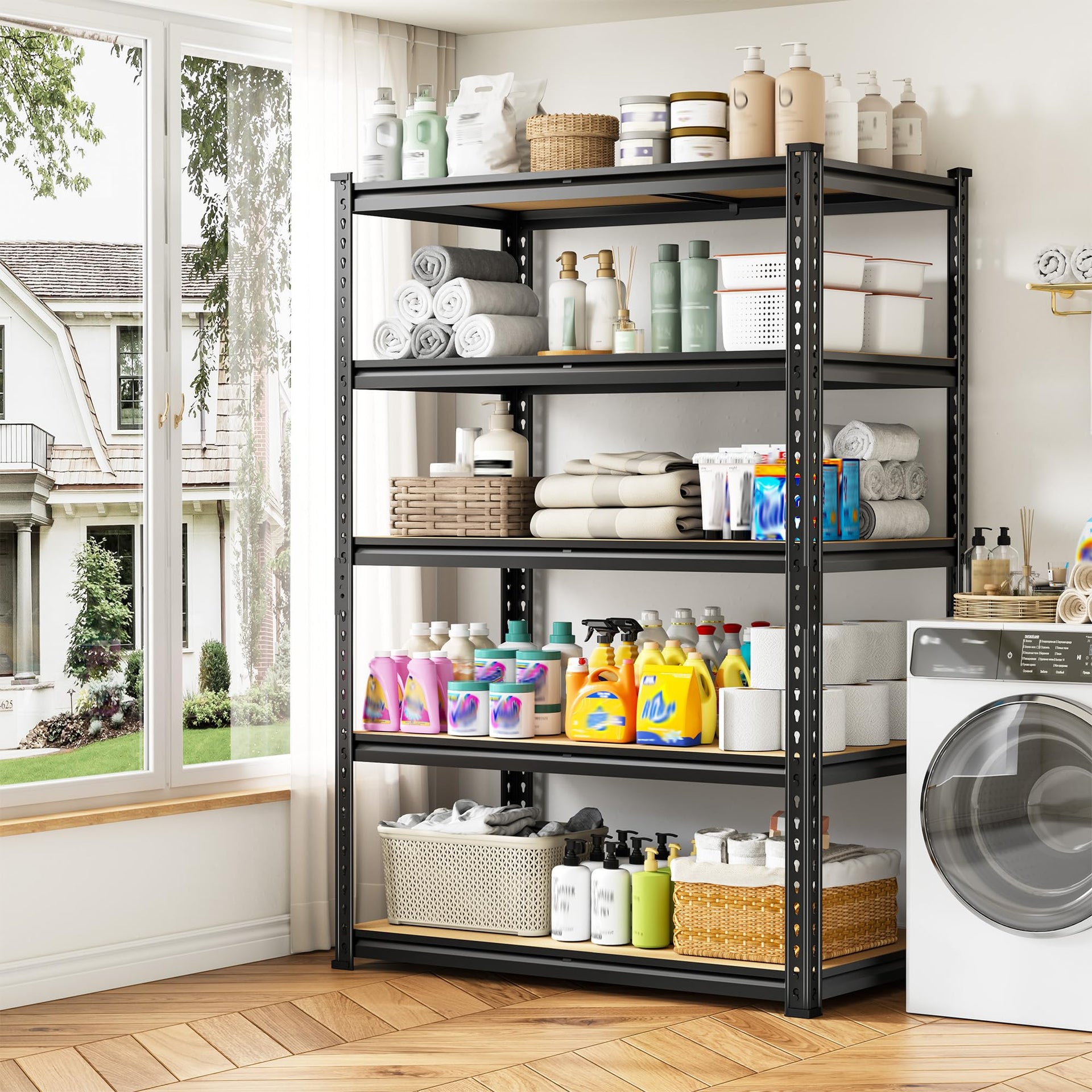 Detachable 5 Tier Storage Shelves for Pantry Kitchen Closet