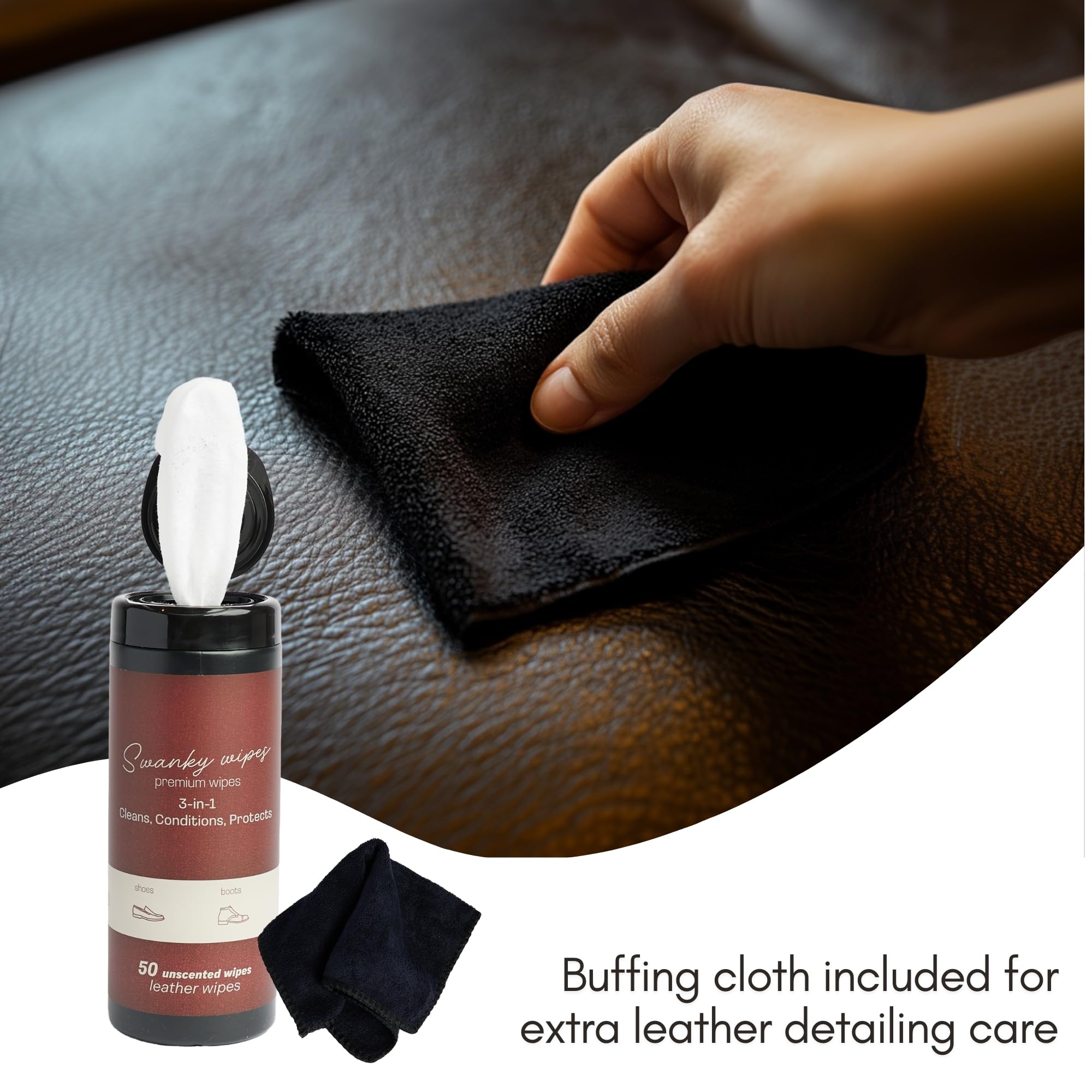Swanky Leather Wipes (100 Count)