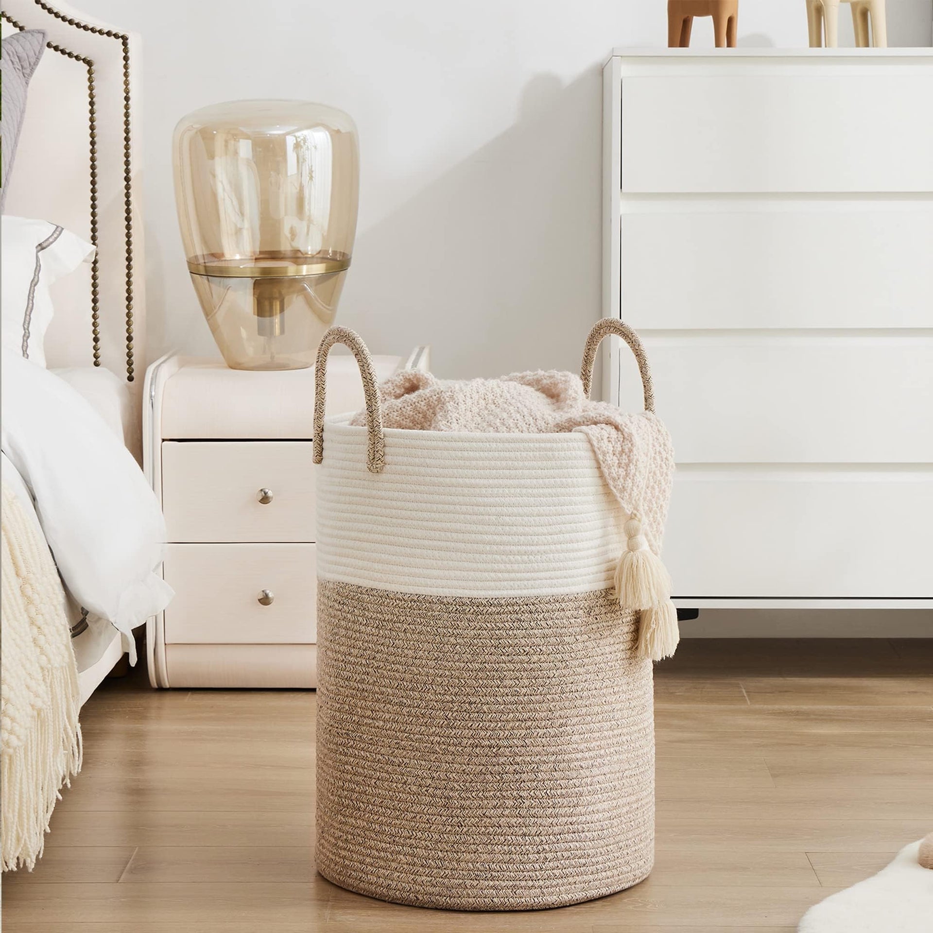 Woven Rope Laundry Hamper Basket