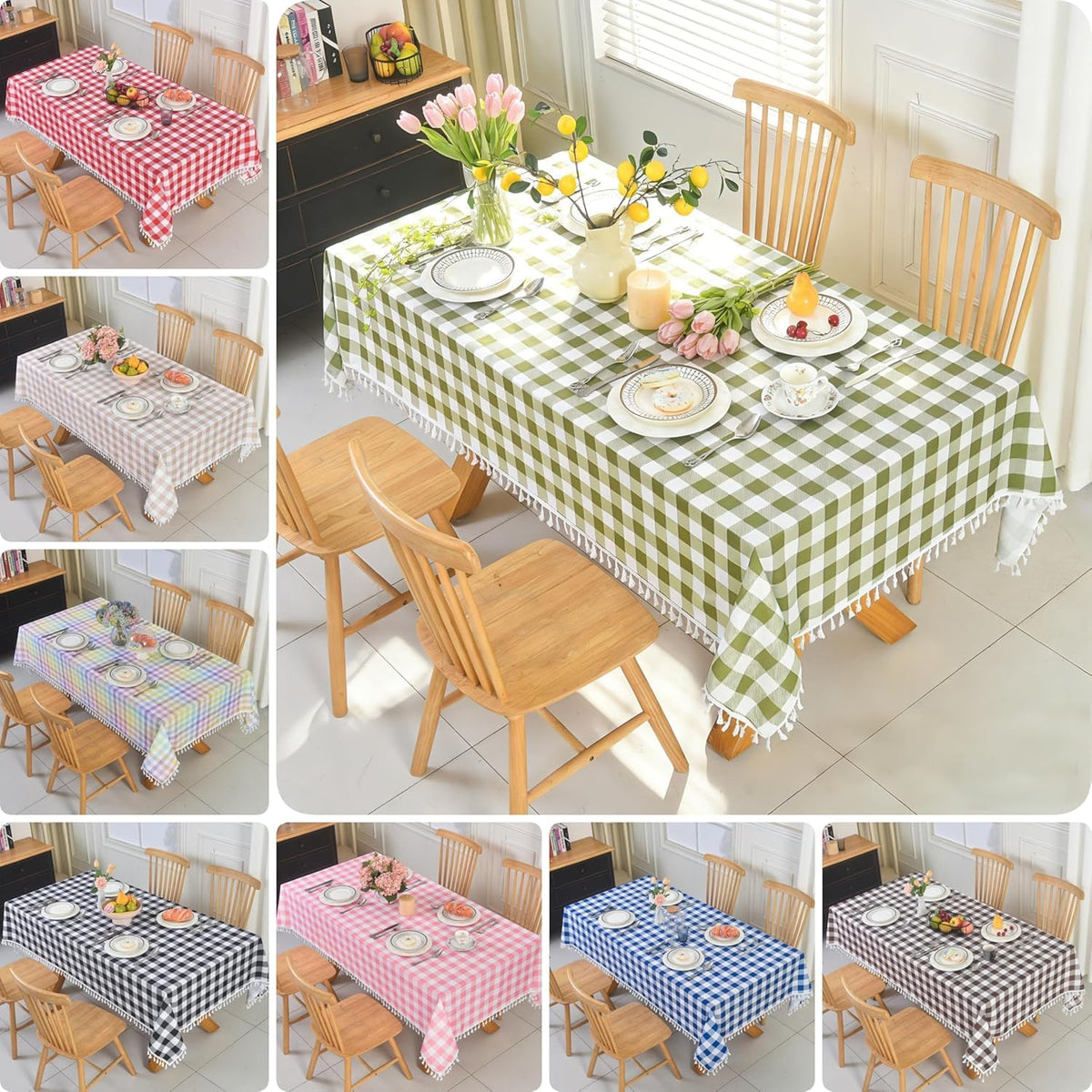 Classic Gingham Buffalo Tablecloth Fabric