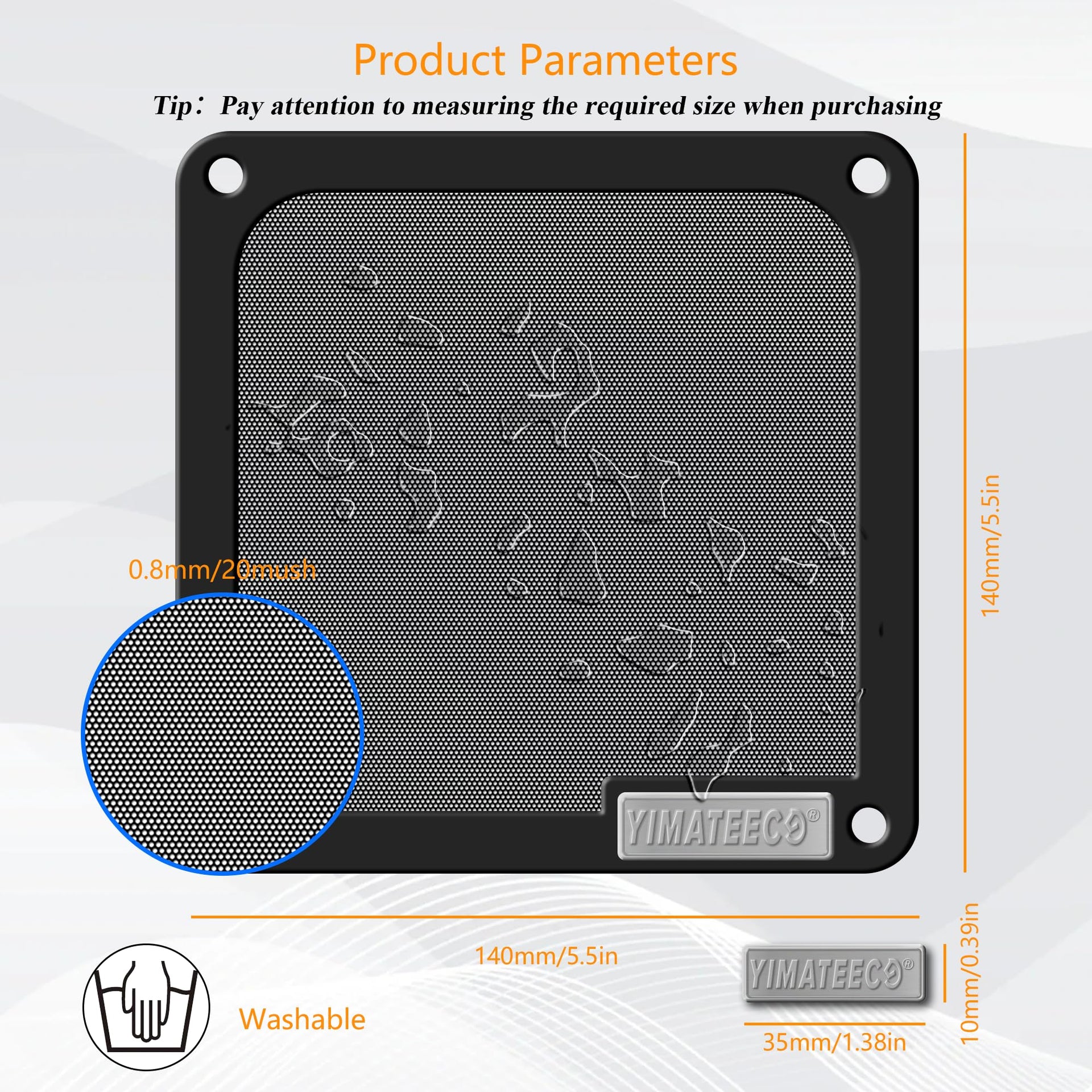 140mm PC Dust Filter for Computer Cooler Fan