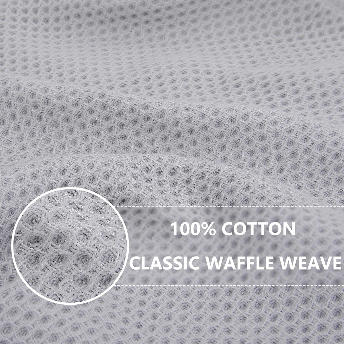 100% Cotton Waffle Weave Kitchen Dish Towels 8 (8 Count)