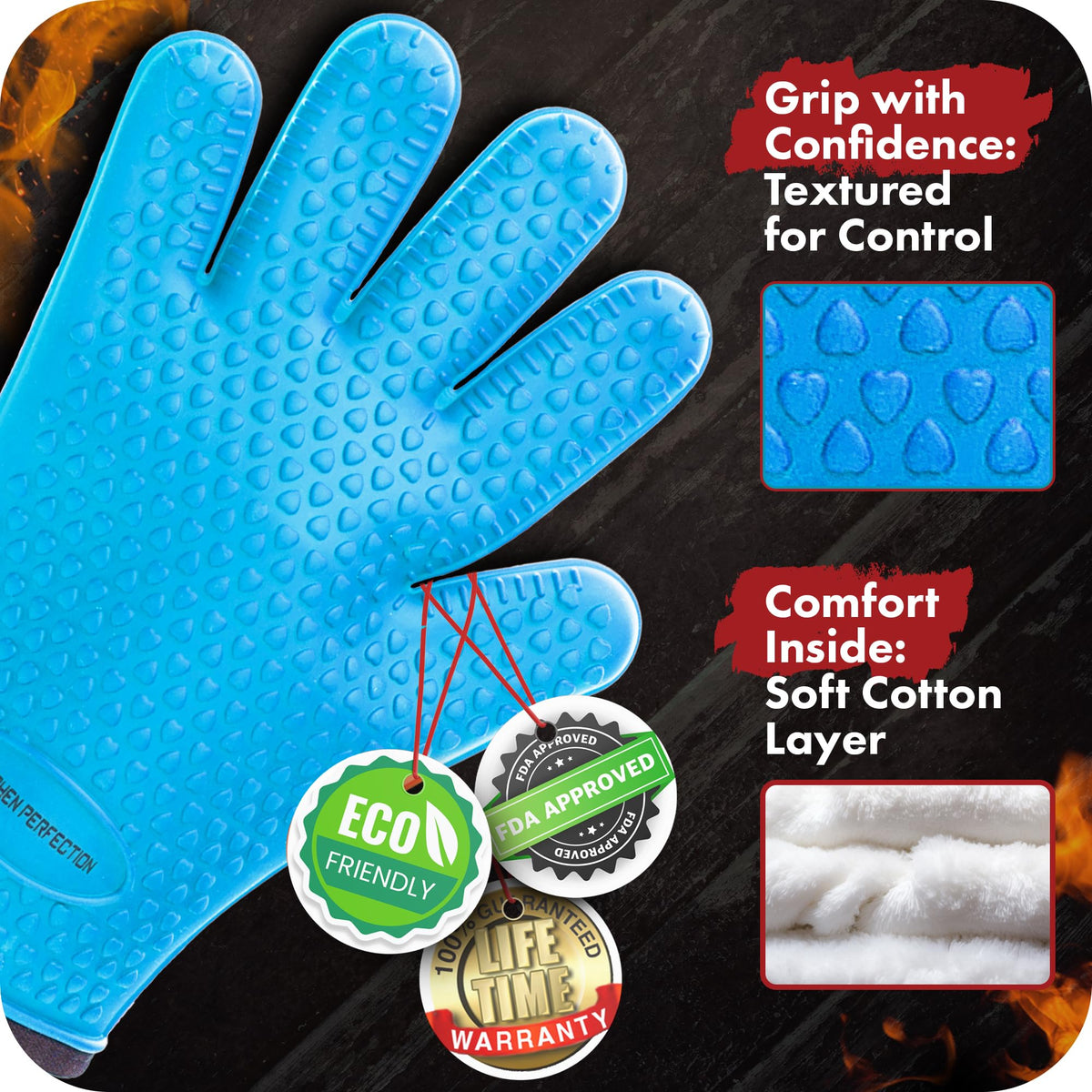 XL Silicone Smoker Oven Gloves (2 Count)