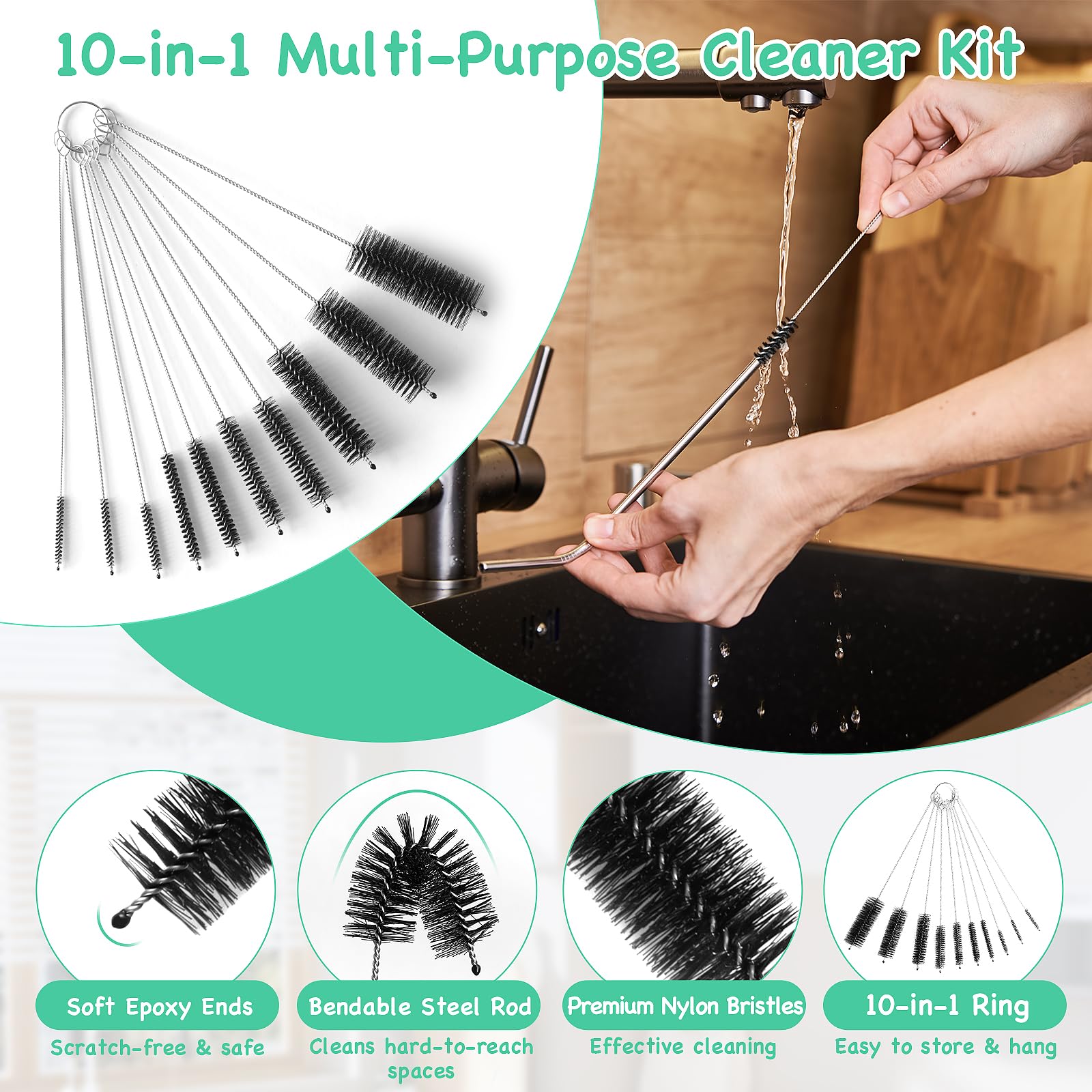18PCS Drain Clog Remover Tool Set