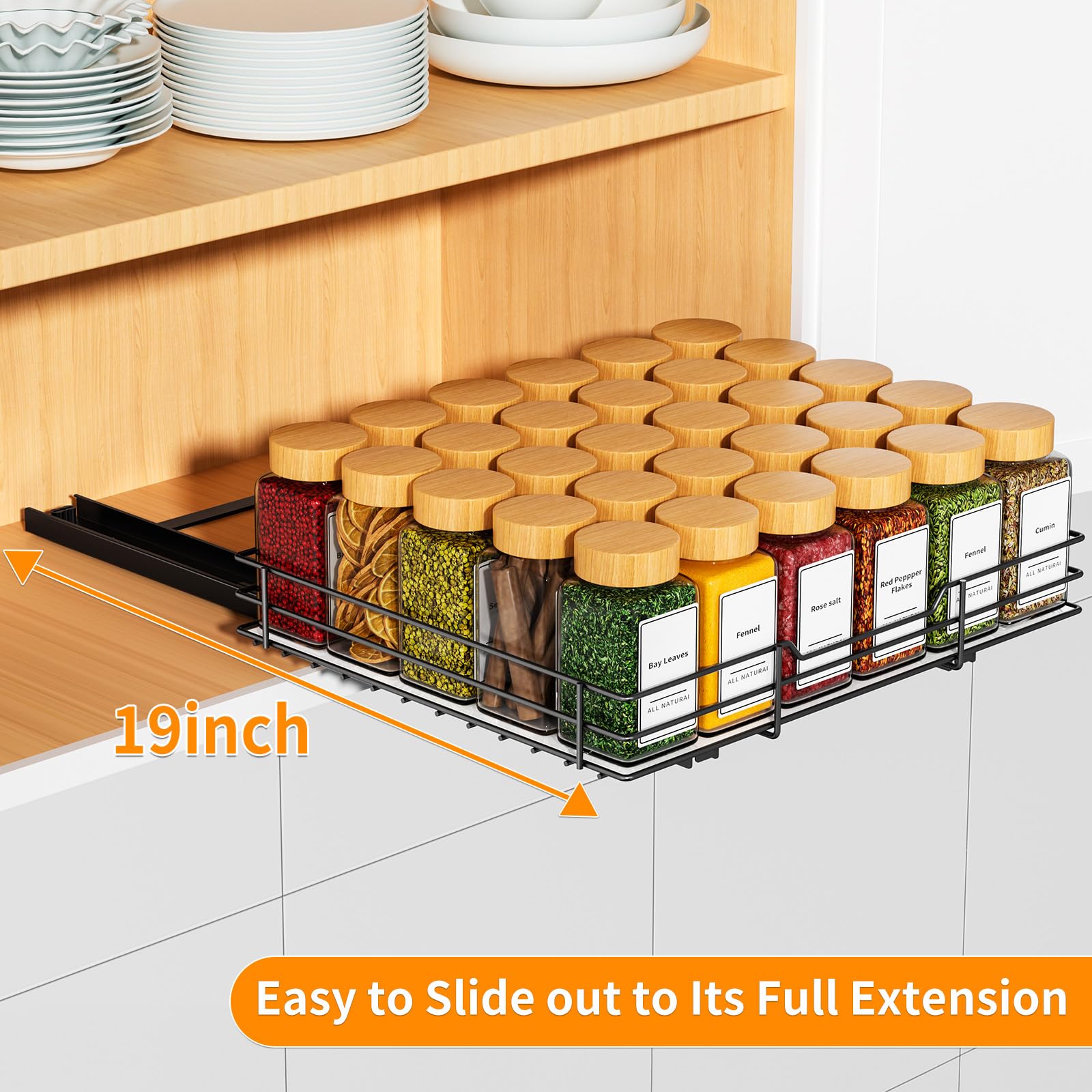 Pull Out Spice Rack Organizer