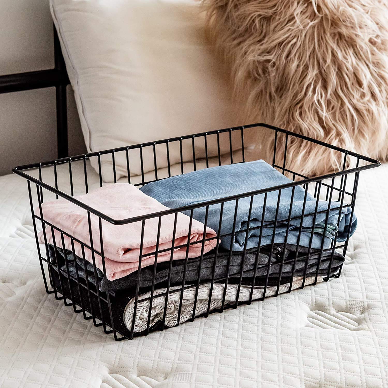 Farmhouse Metal Wire Basket (3 Count)