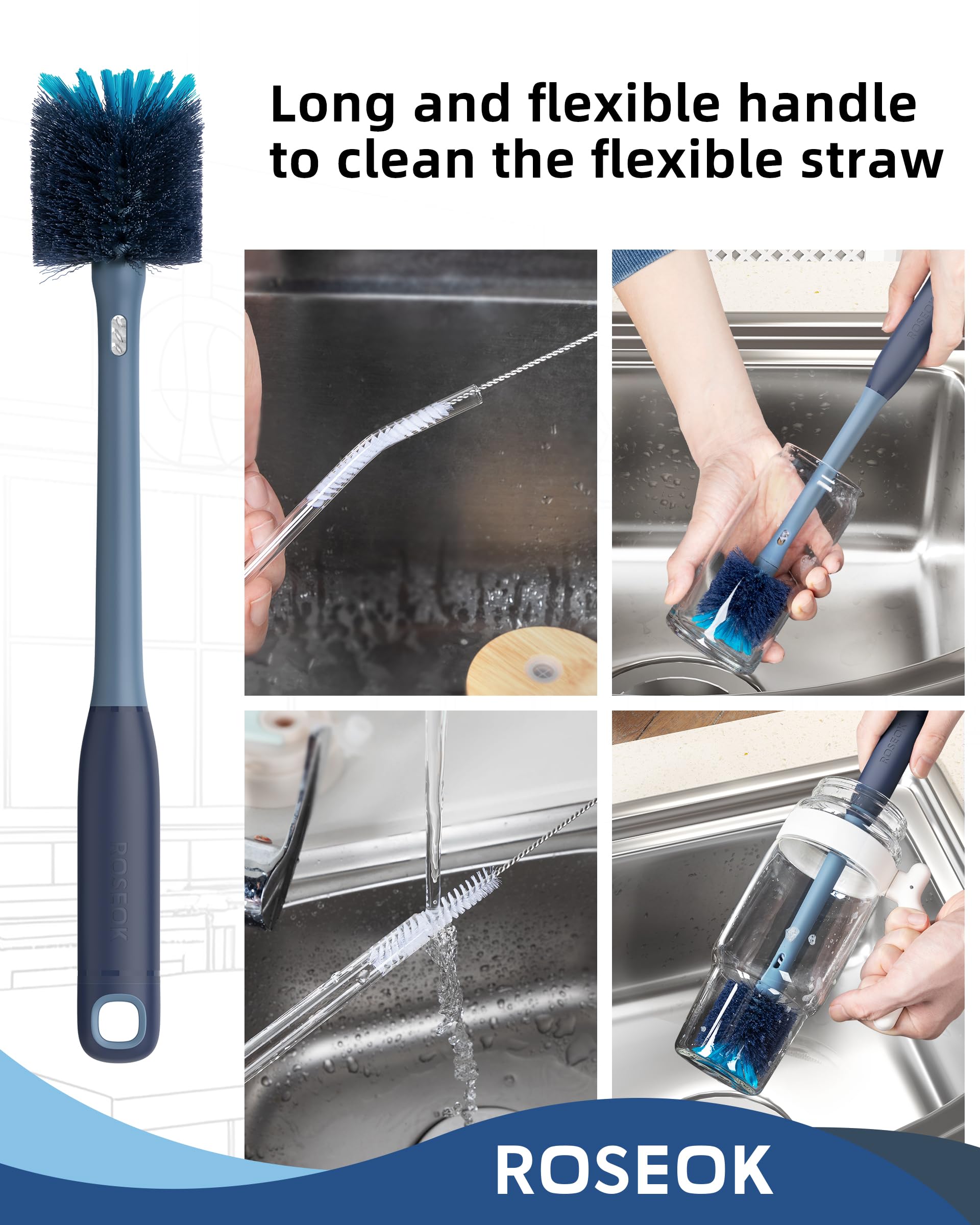 2 in 1 Bottle Brush with Straw Cleaner Brush
